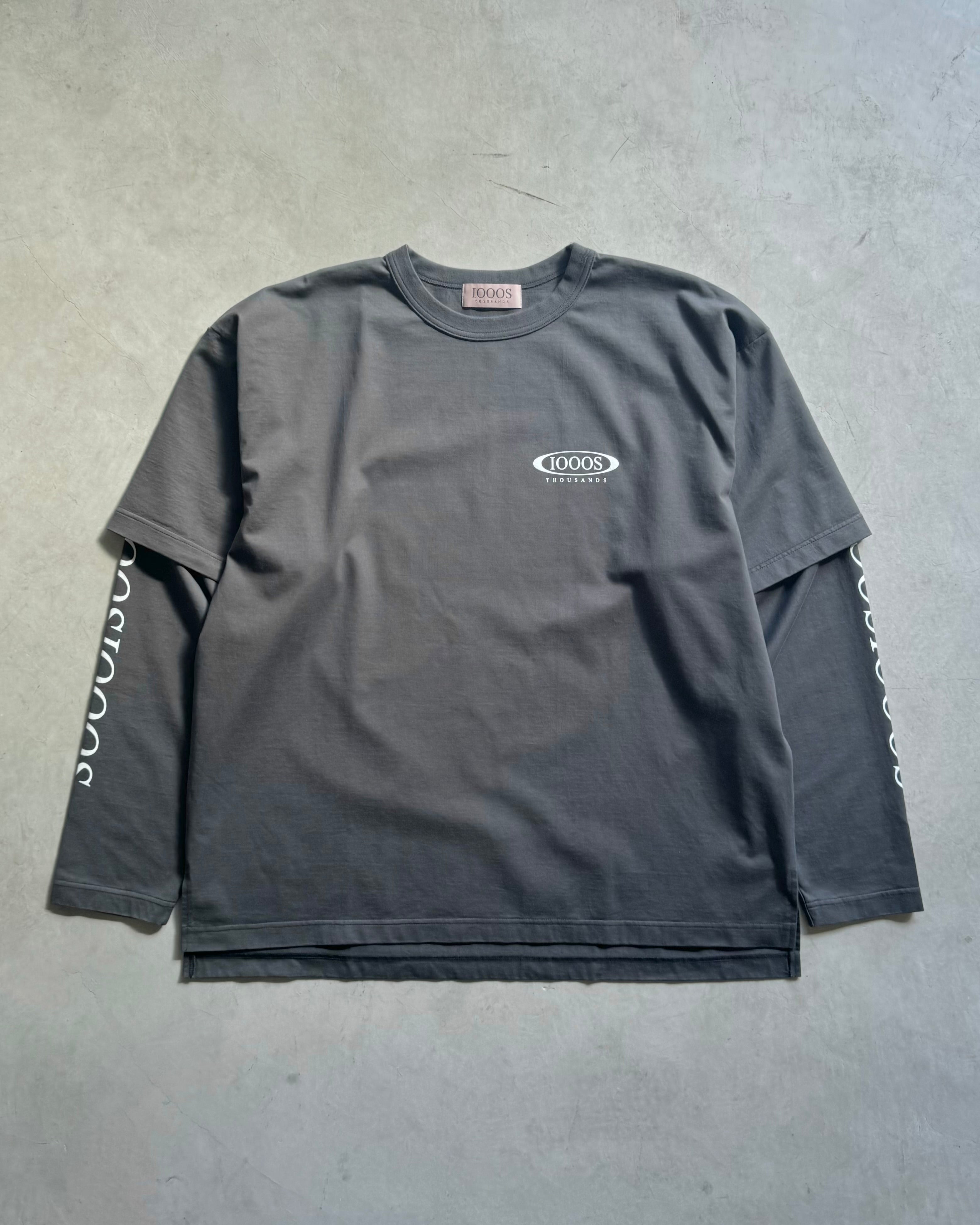 1000s thousands / LAYERED LS TEE - GRAPHITE