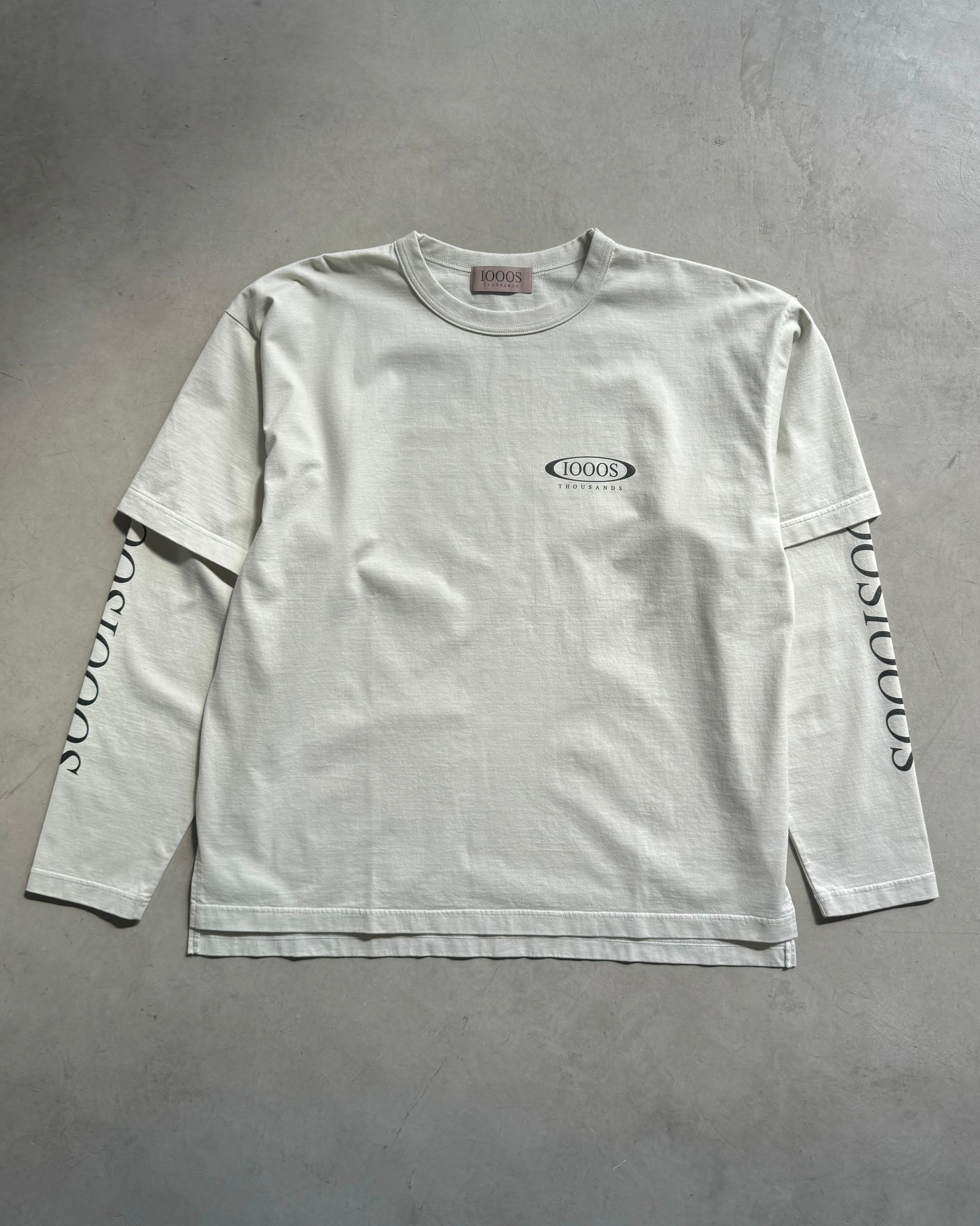 1000s thousands / LAYERED LS TEE - SHADOW WHITE