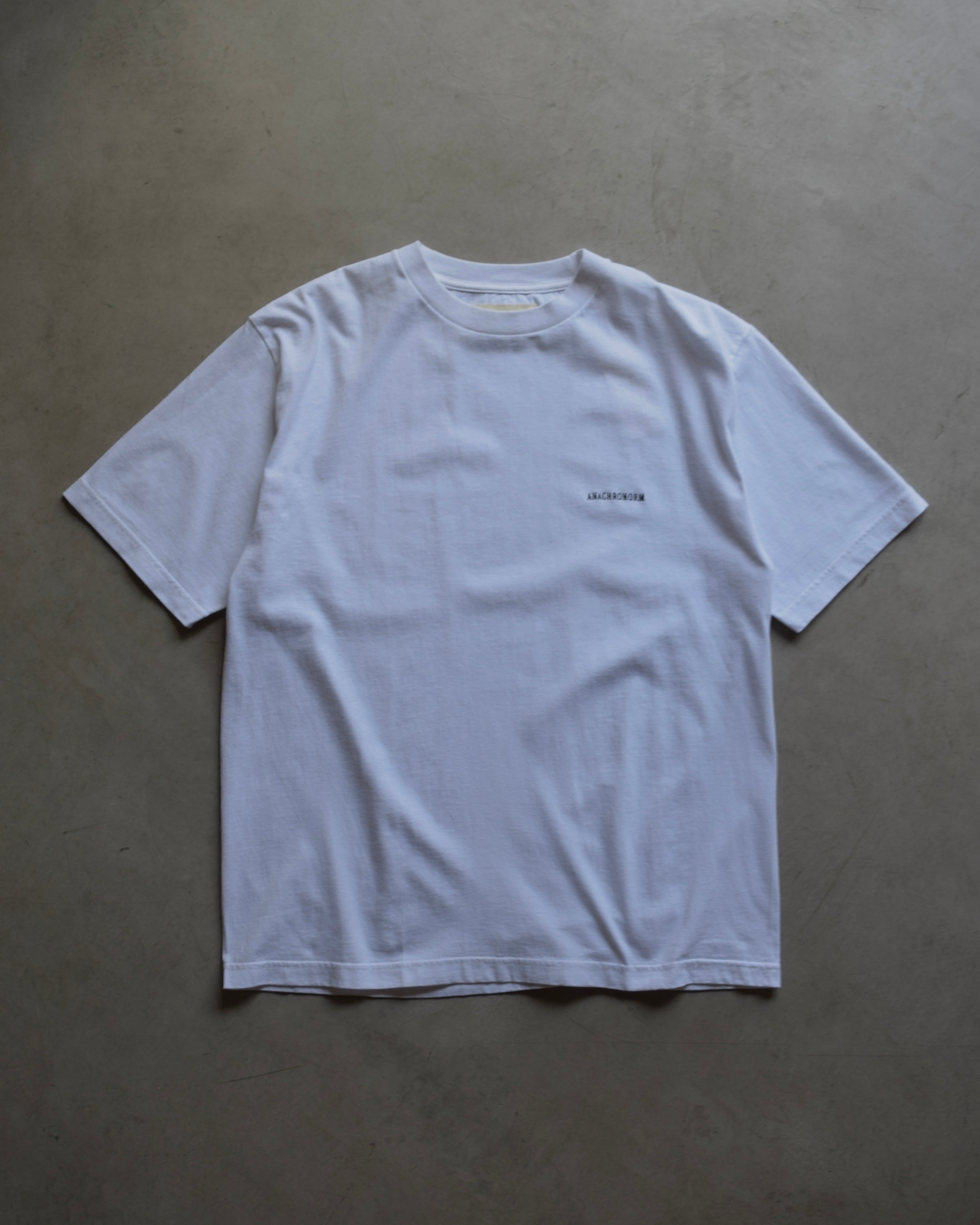 ANACHRONORM / EMBROIDERED S/S T-S - WHITE