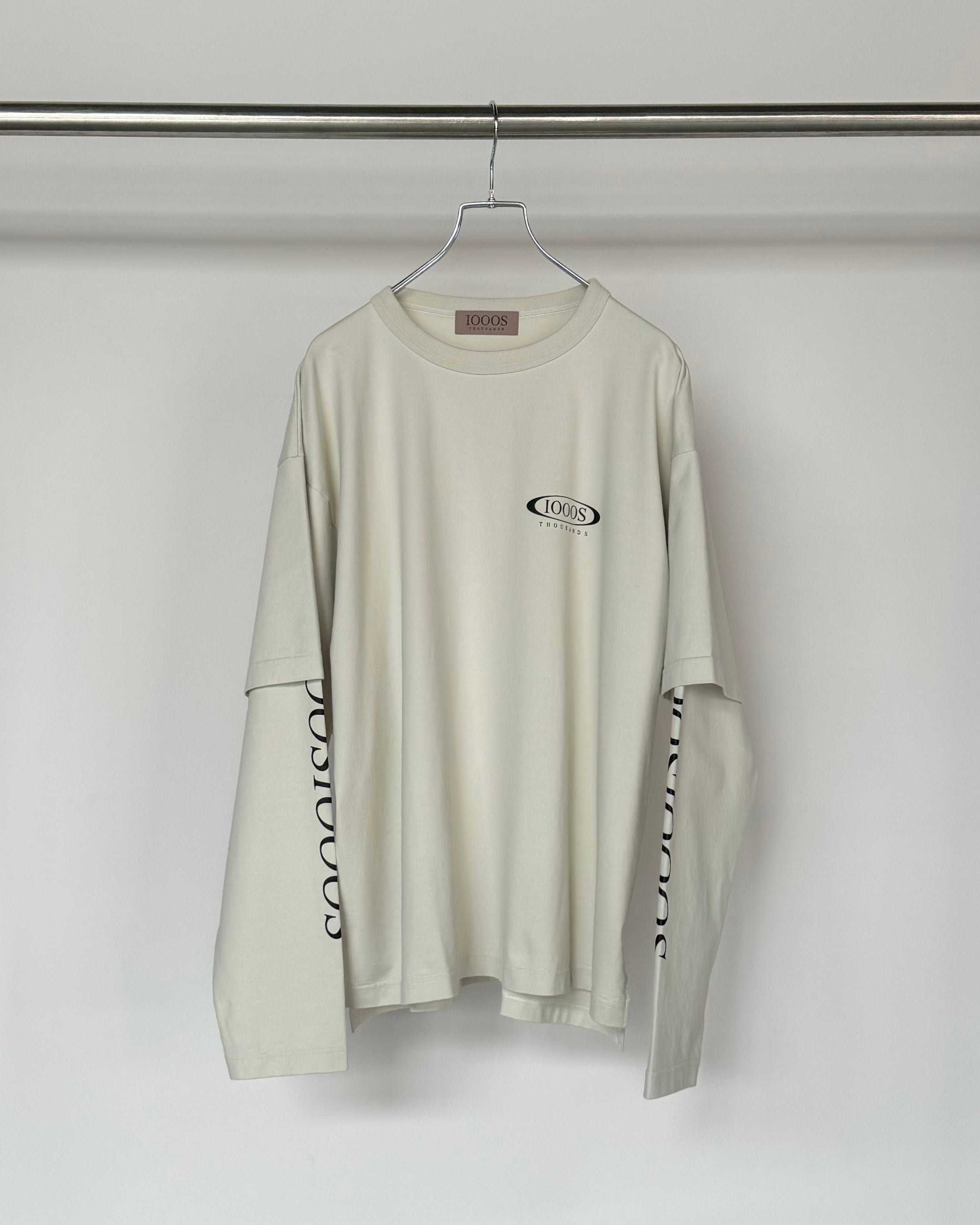 1000s thousands / LAYERED LS TEE - SHADOW WHITE