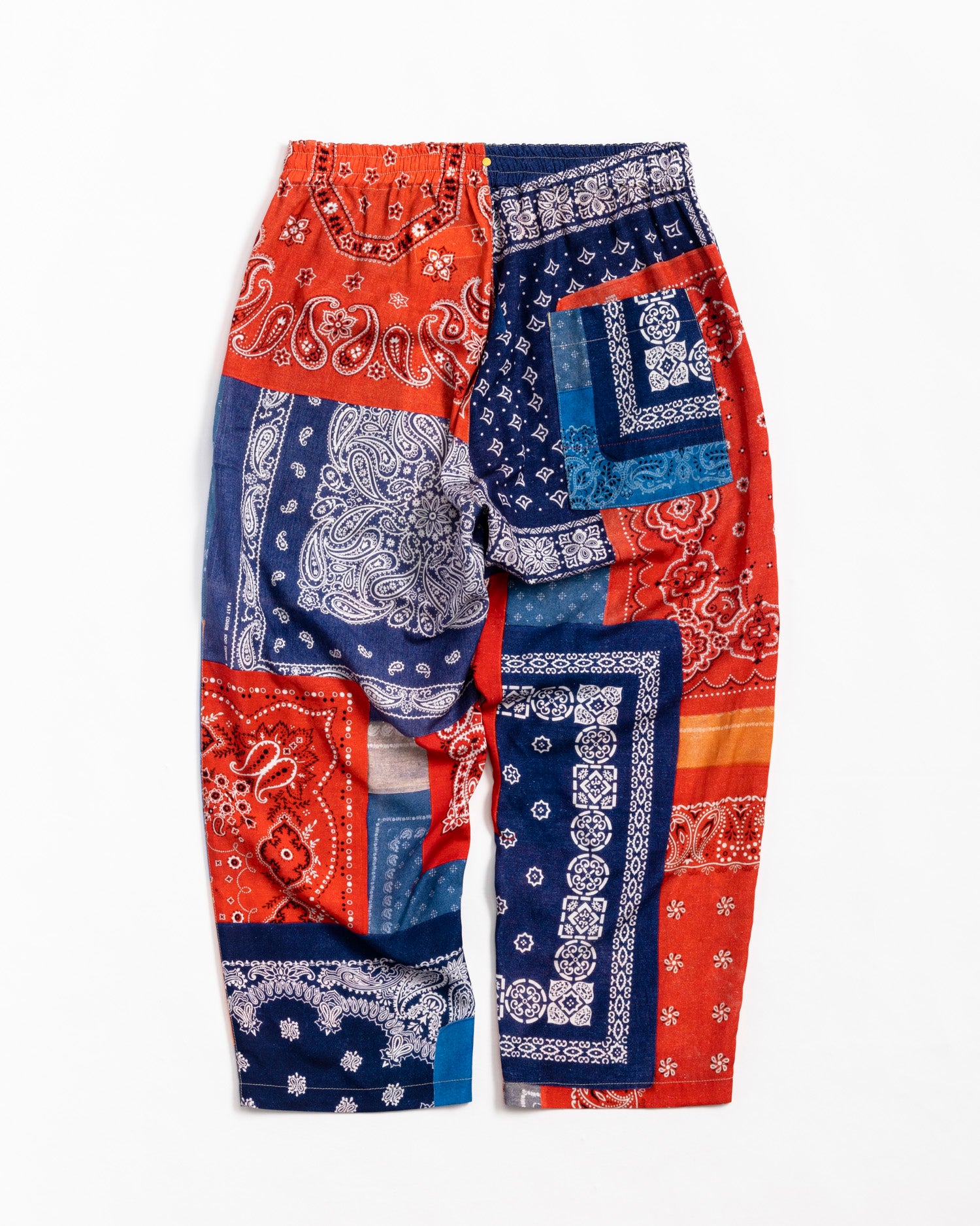 ANACHRONORM / VINTAGE BANDANA COLLAGE WIDE EASY PANTS - MULTI COLOR