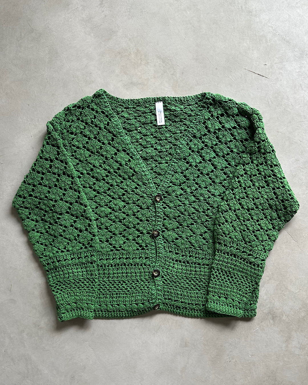 MacMahon Knitting Mills / Crochet Cardigan-SOLID - GREEN – BALANCE