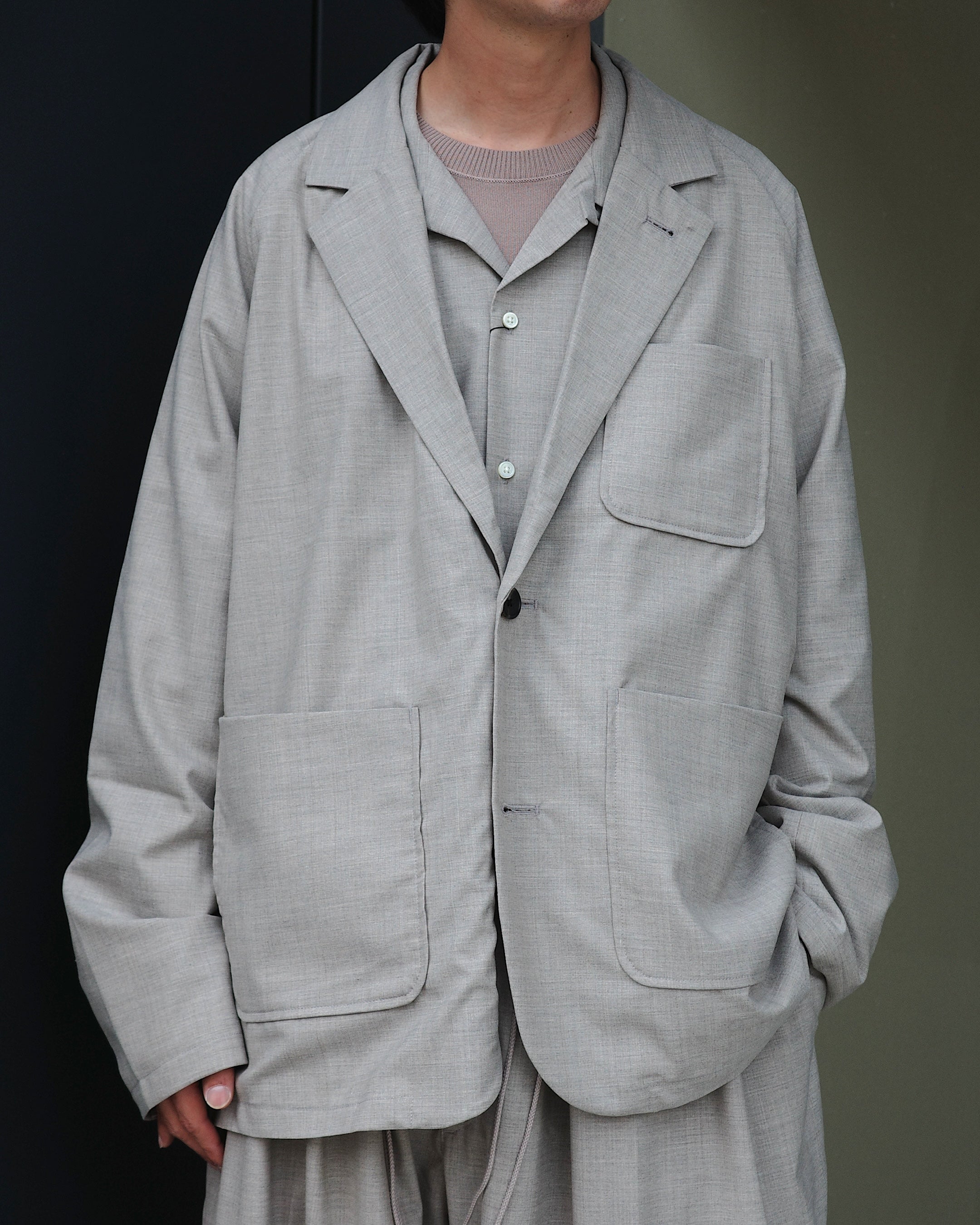 ユタナン氏着用SILLAGE オーバーサイズメルトンJKT nodzoku Sillage / blazer gray – BALANCE