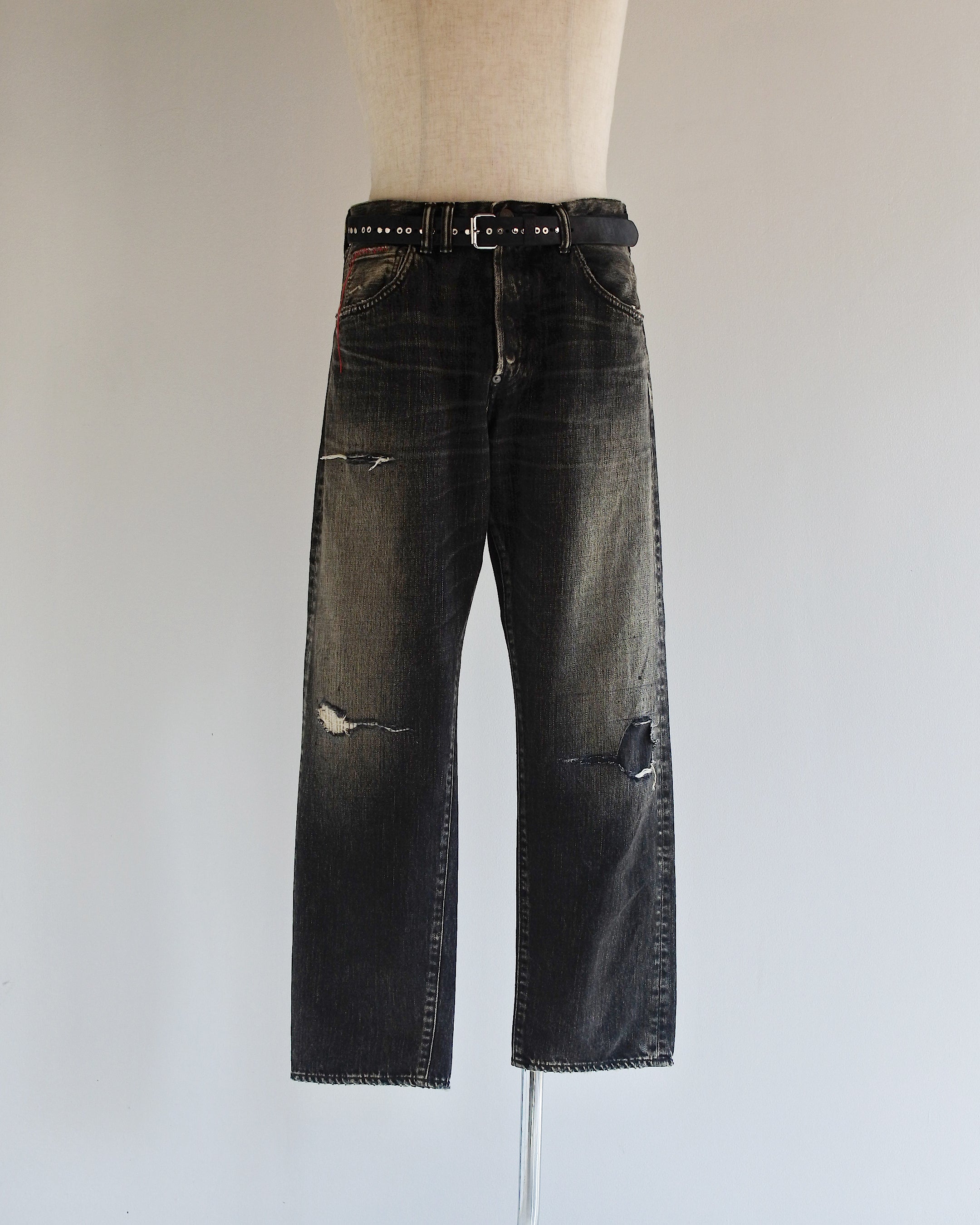ANACHRONORM / REGULAR TAPERED REMAKED 5P PANTS BLACK(REMAKE)