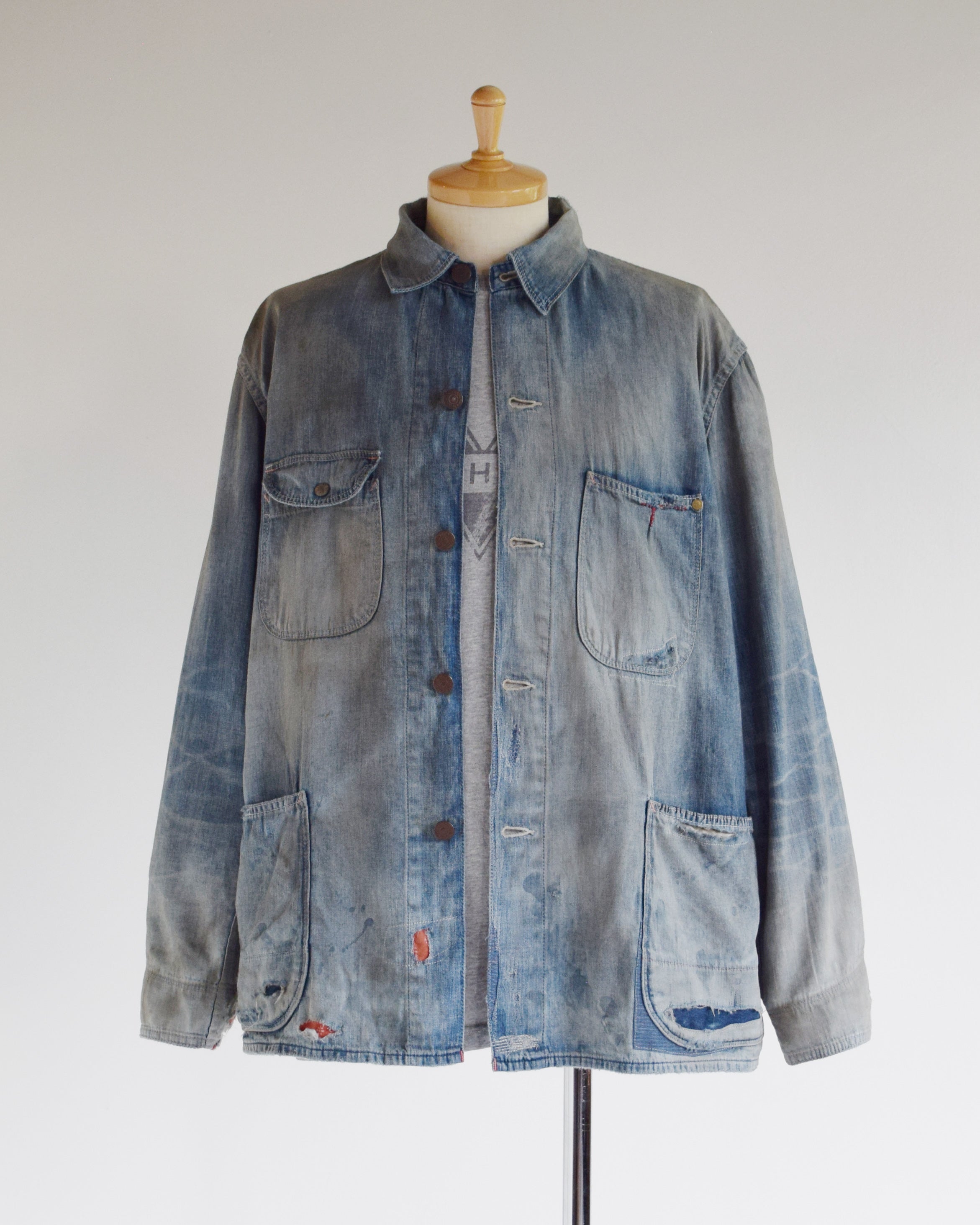 ANACHRONORM / SMU REMAKED LIGHT oz DENIM COVERALL - INDIGO