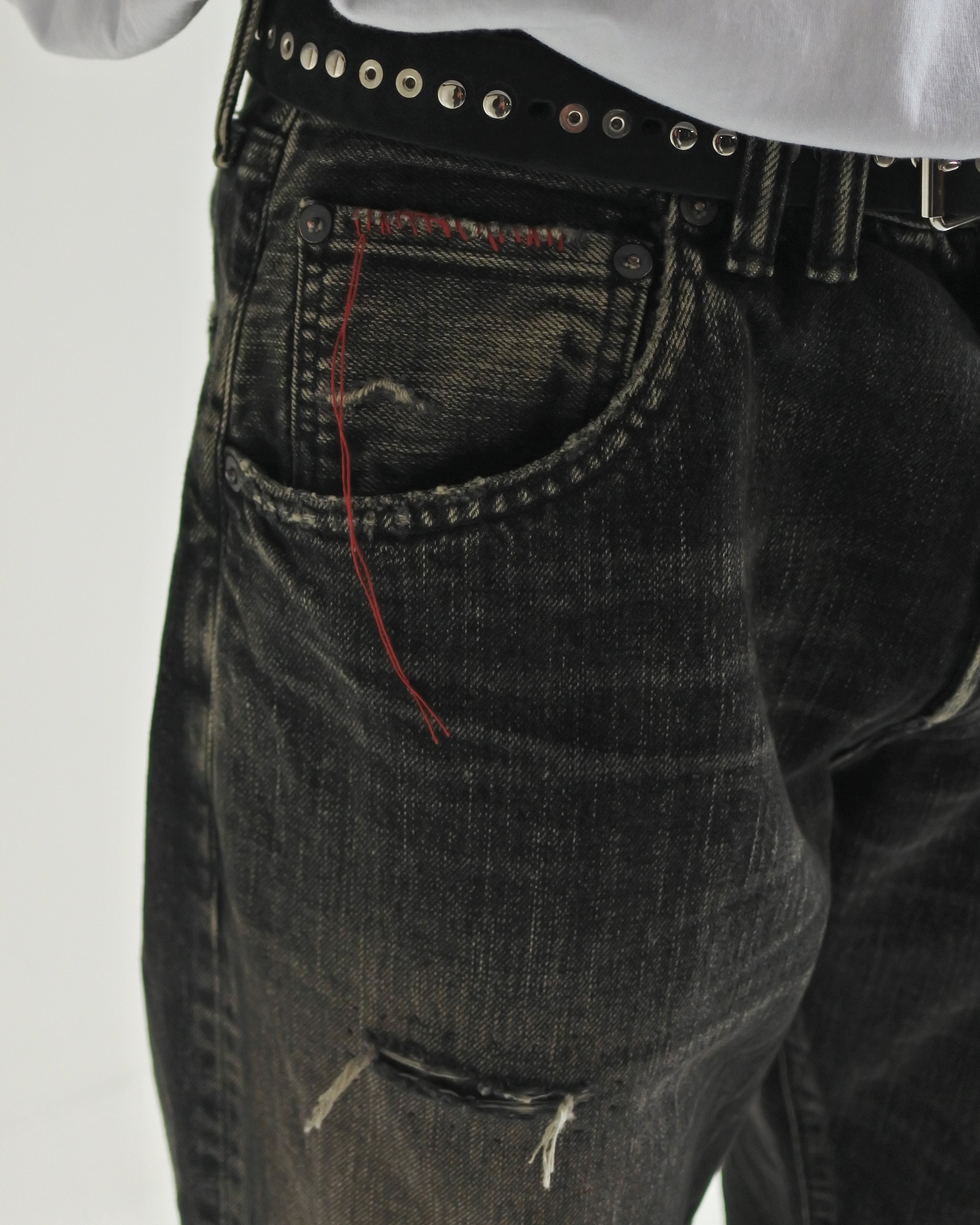 ANACHRONORM / REGULAR TAPERED REMAKED 5P PANTS BLACK(REMAKE)