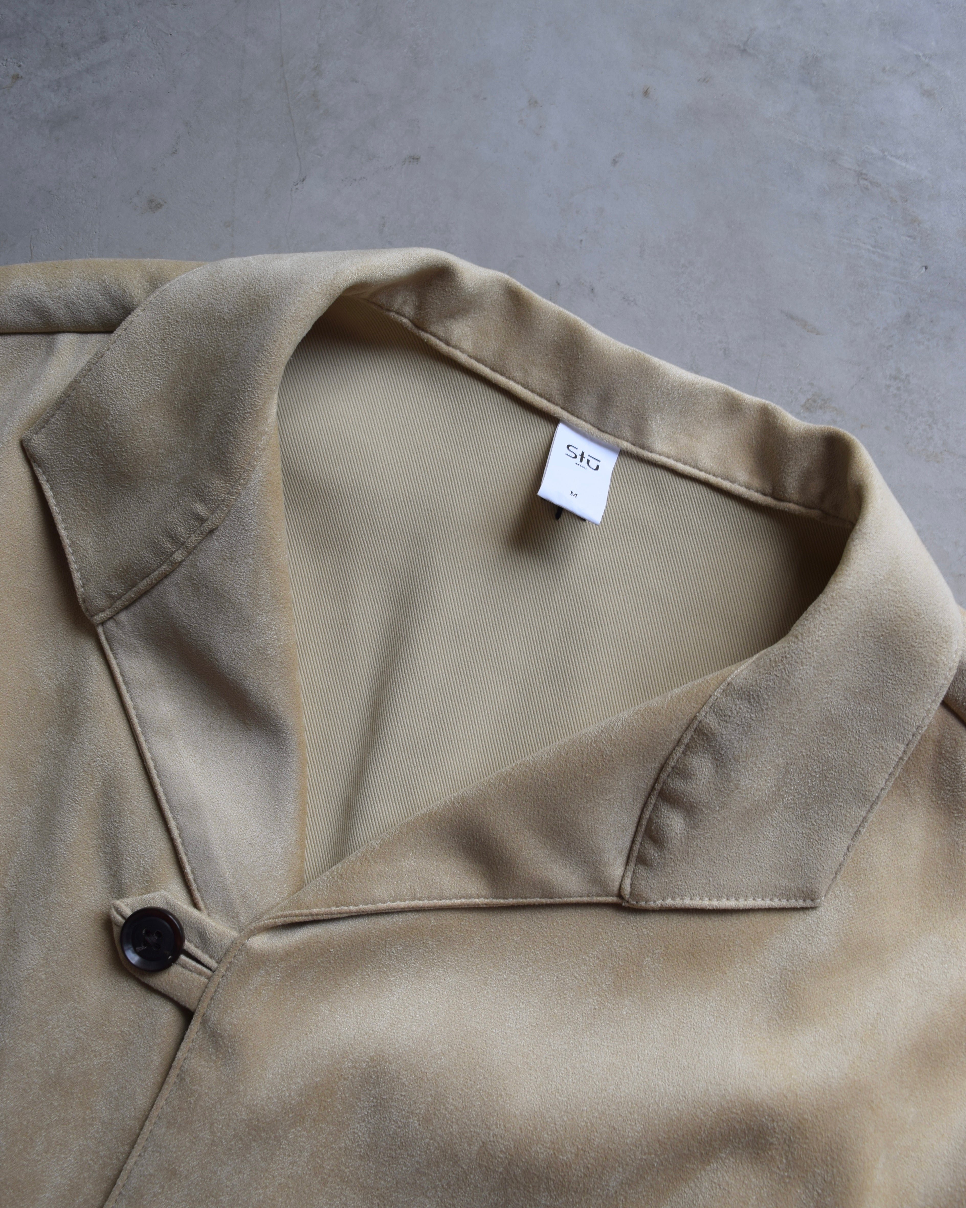 satou / "eco suede shirt blouson" - tan