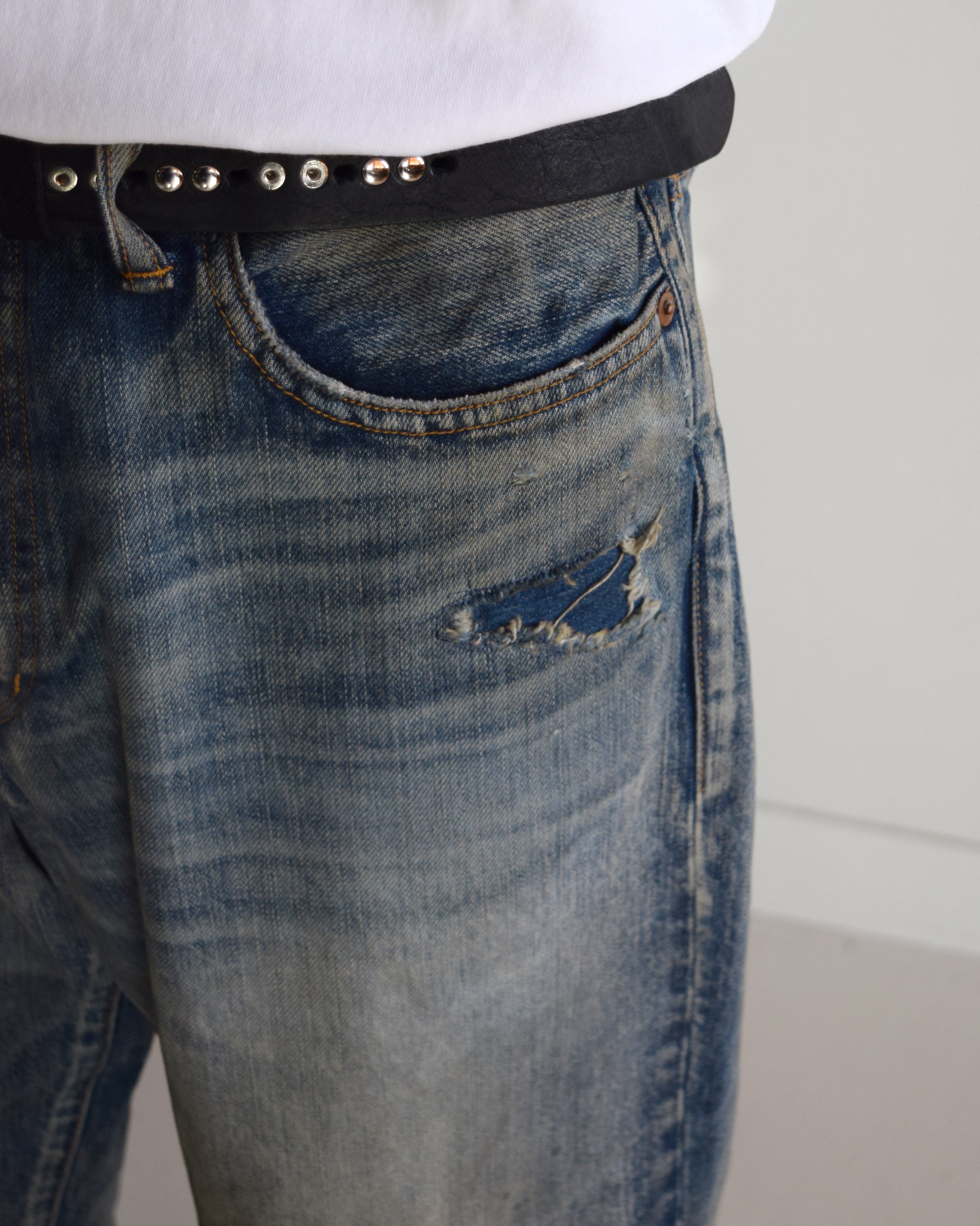 ANACHRONORM / SMU REMAKED WIDE TAPERED 5P DENIM PANTS INDIGO