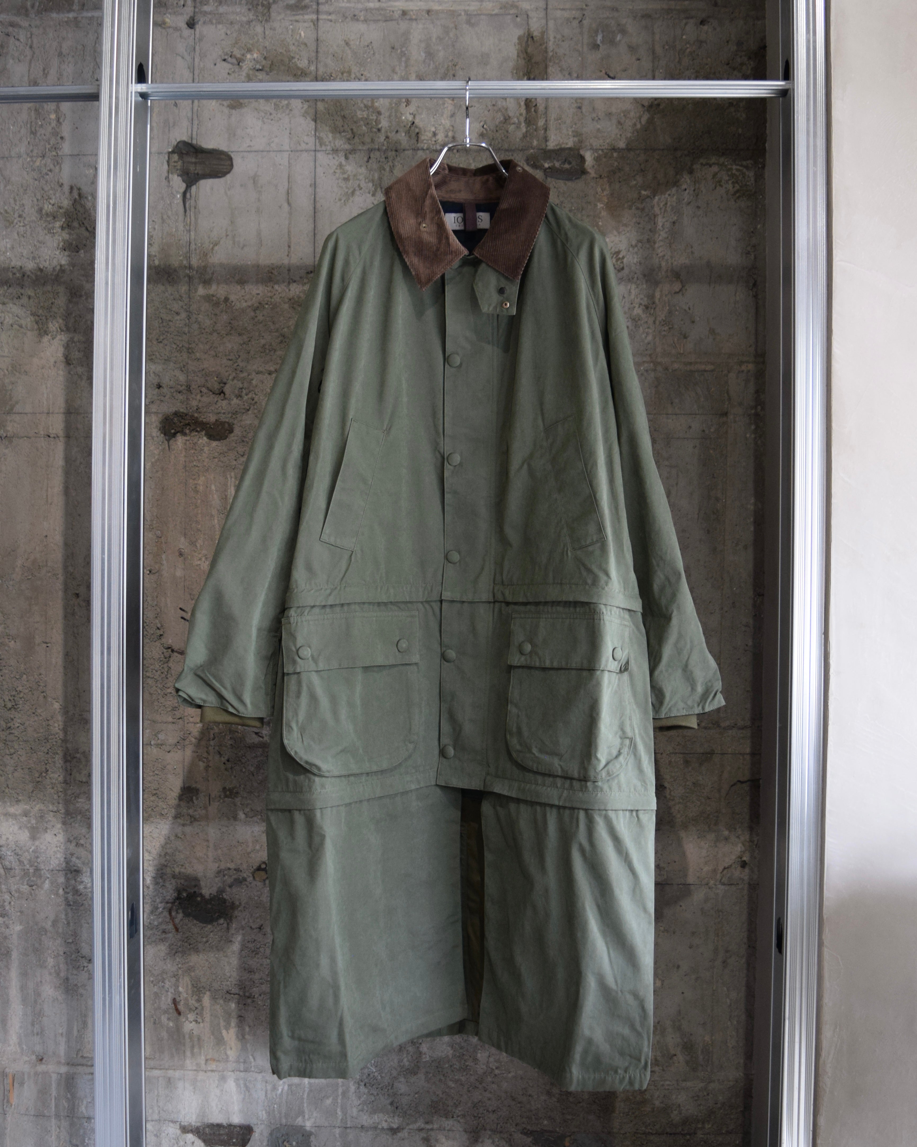 1000s thousands / WAXED CANVAS CONVERT COAT - FOREST GREEN