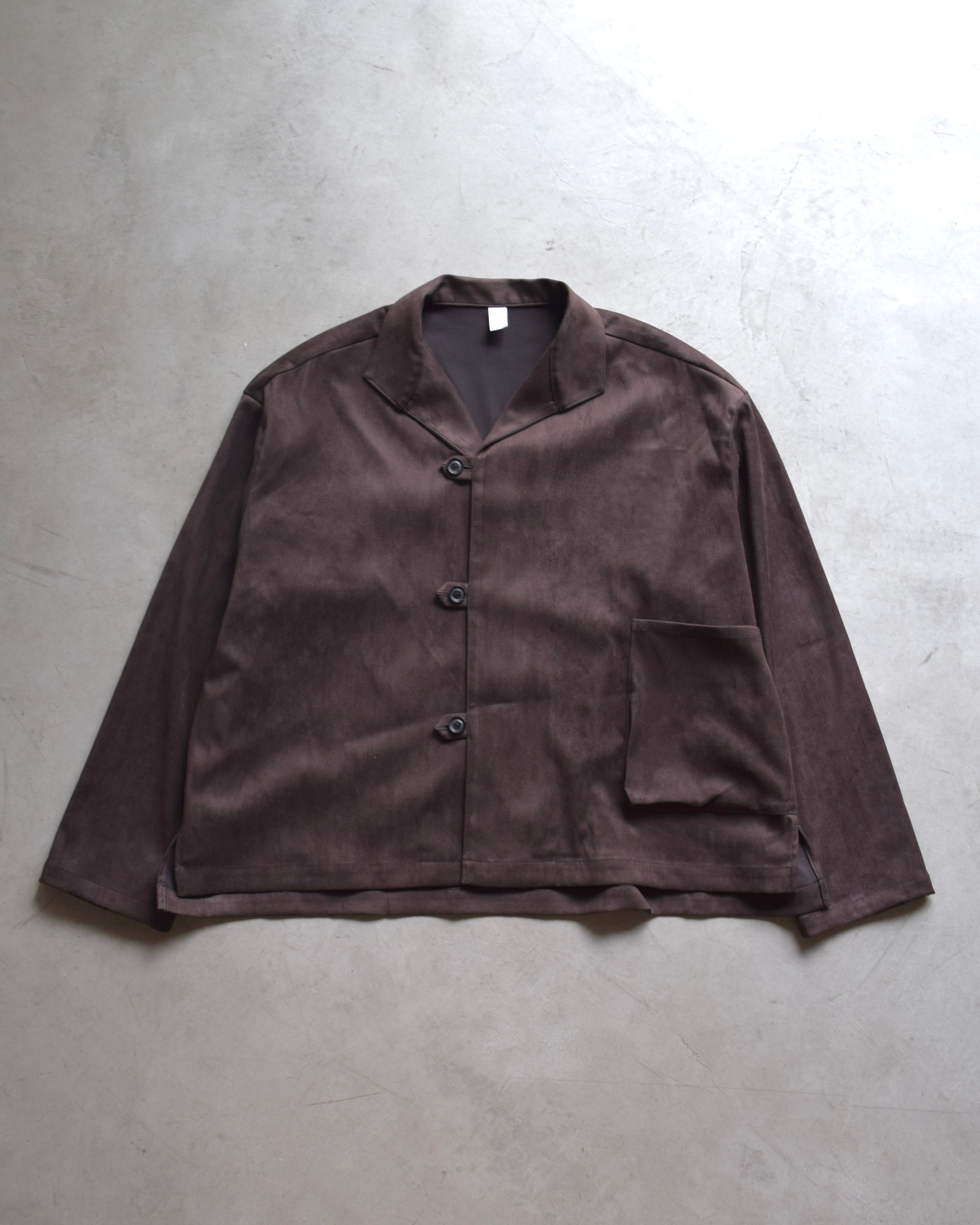 satou / "eco suede shirt blouson" - brown