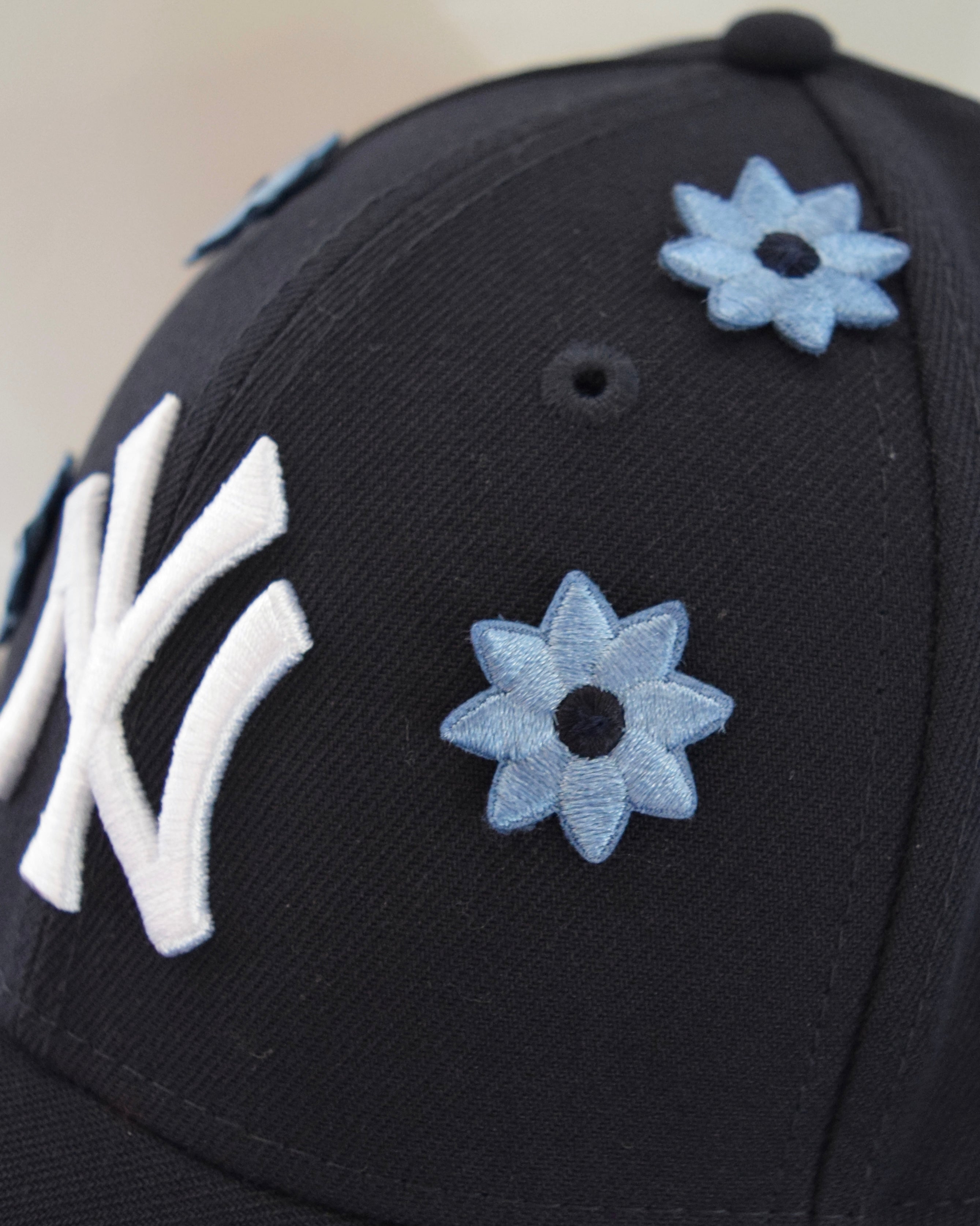 NICK GEAR / 3D Flower Cap INDIGO DYED - INDIGO×BLACK