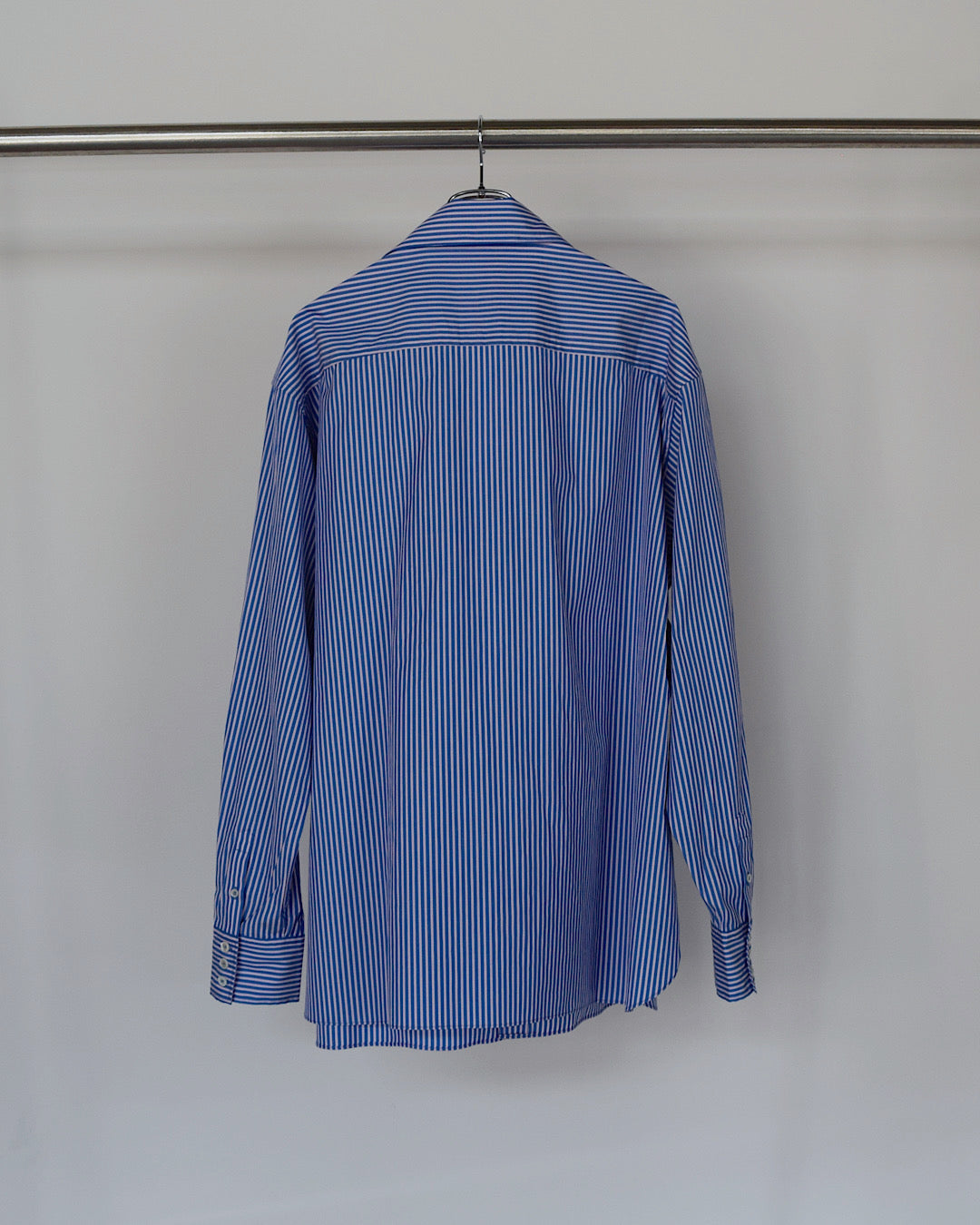 LES SIX / distorted shirt - blue stripe