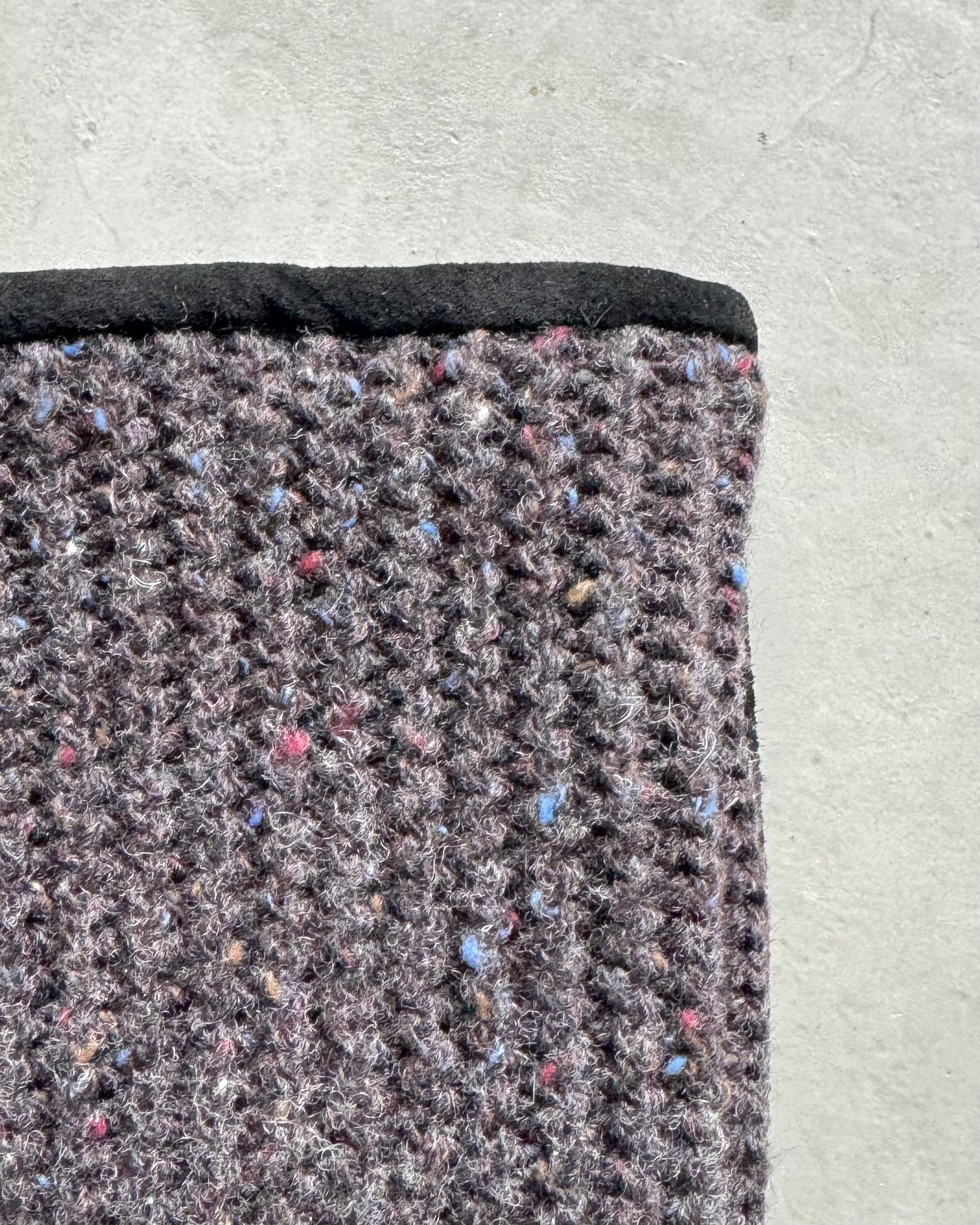 ANACHRONORM / Suede Knit Mix Glove by ISLAND KNIT WORKS - BLACK