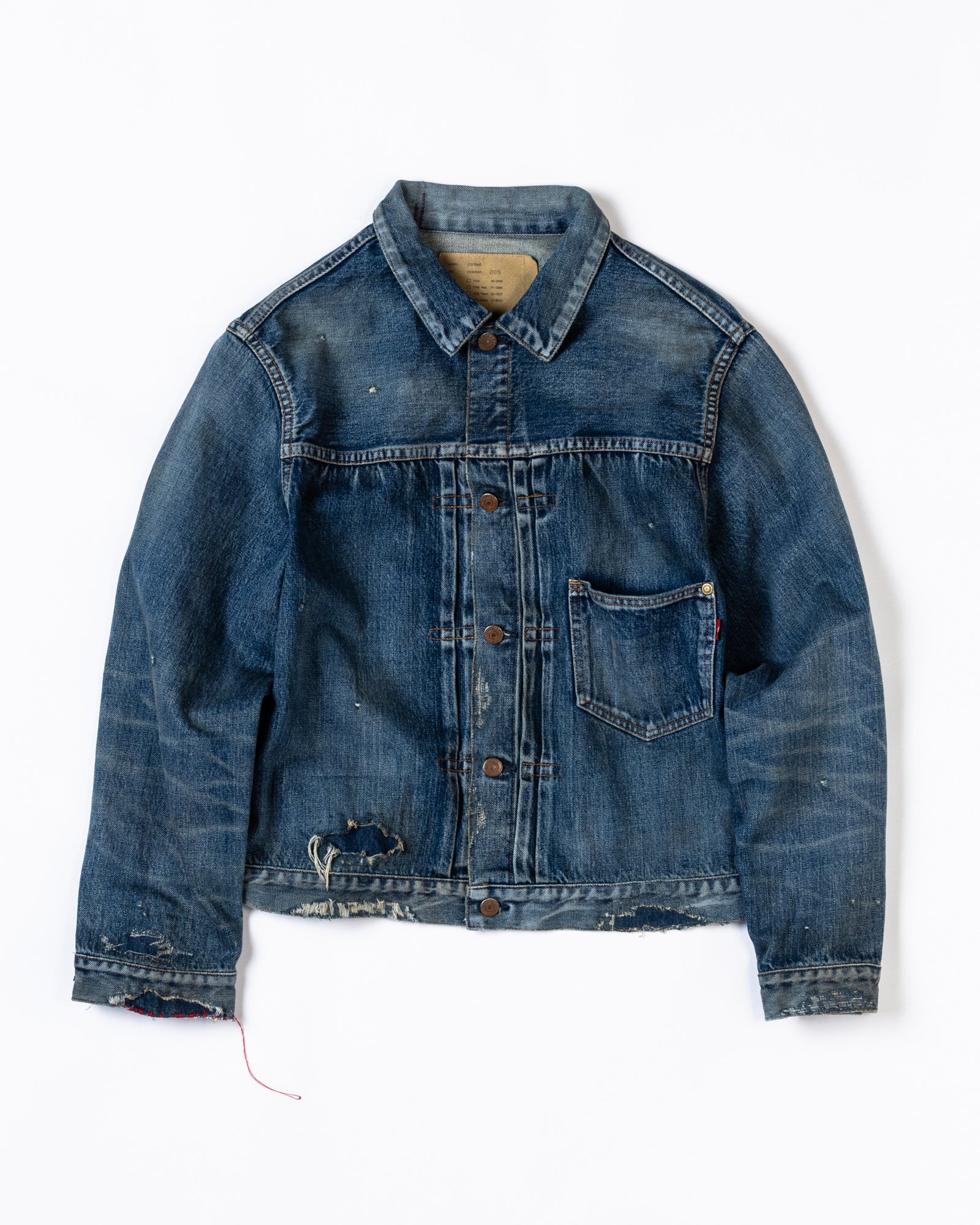 CONTEXT / FRONT TUCK DENIM REMAKED JACKET - INDIGO REMAKE