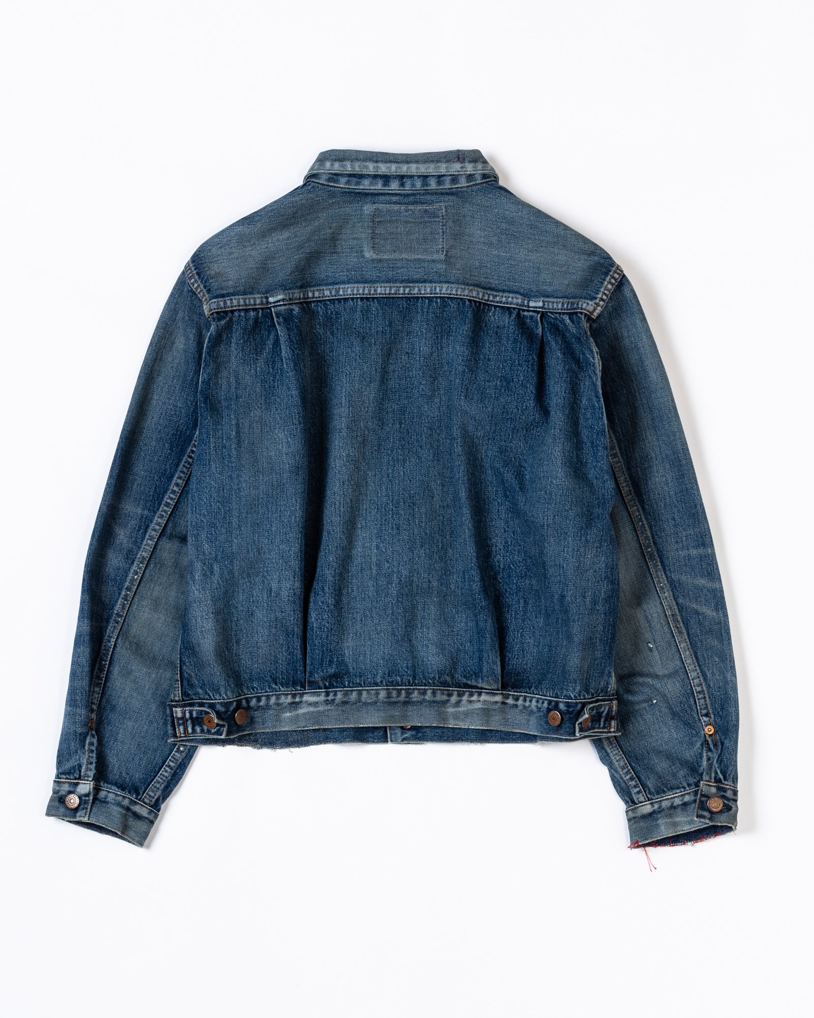 CONTEXT / FRONT TUCK DENIM REMAKED JACKET - INDIGO REMAKE