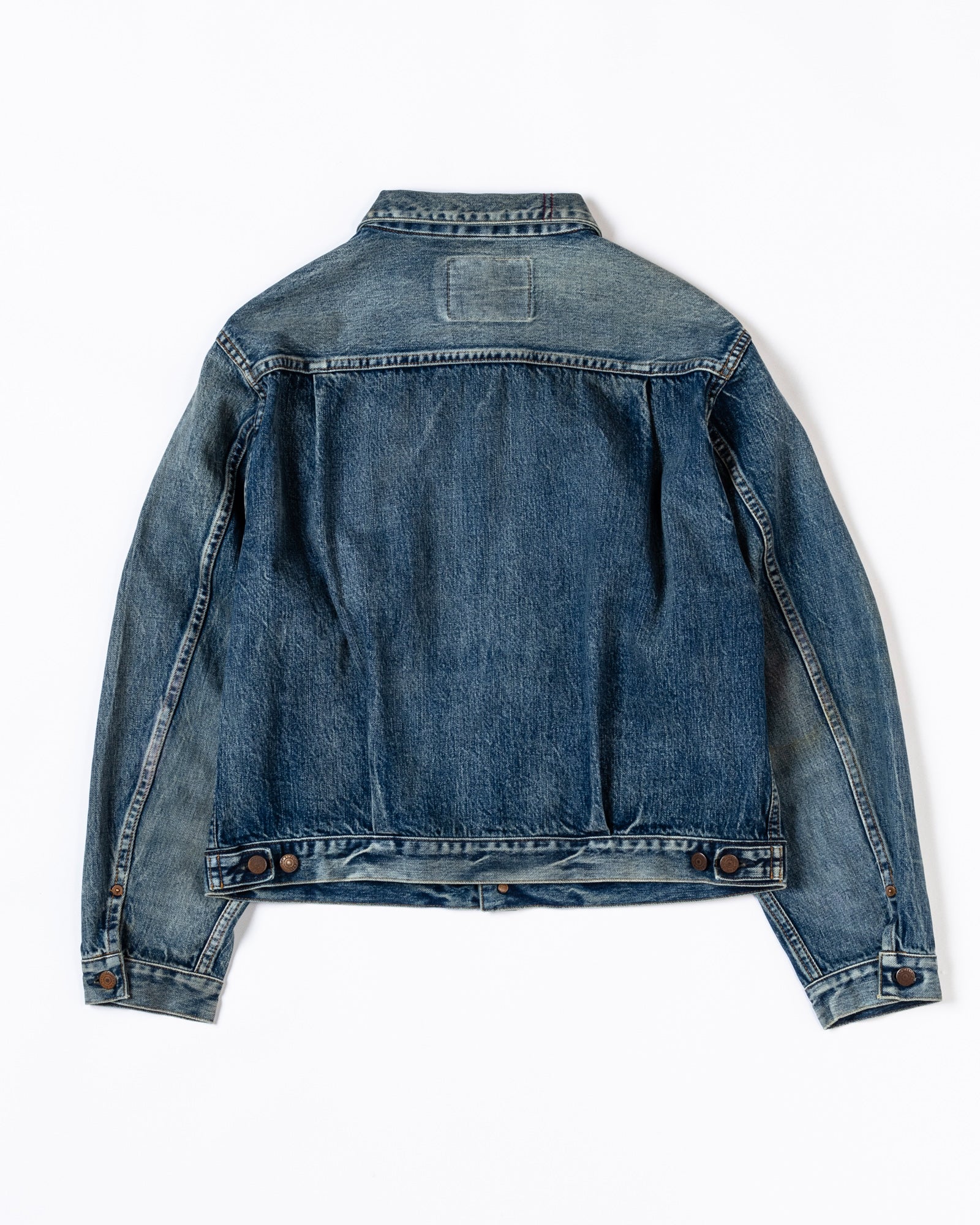 CONTEXT / FRONT TUCK DENIM JACKET - INDIGO FIVE YEAR WASH