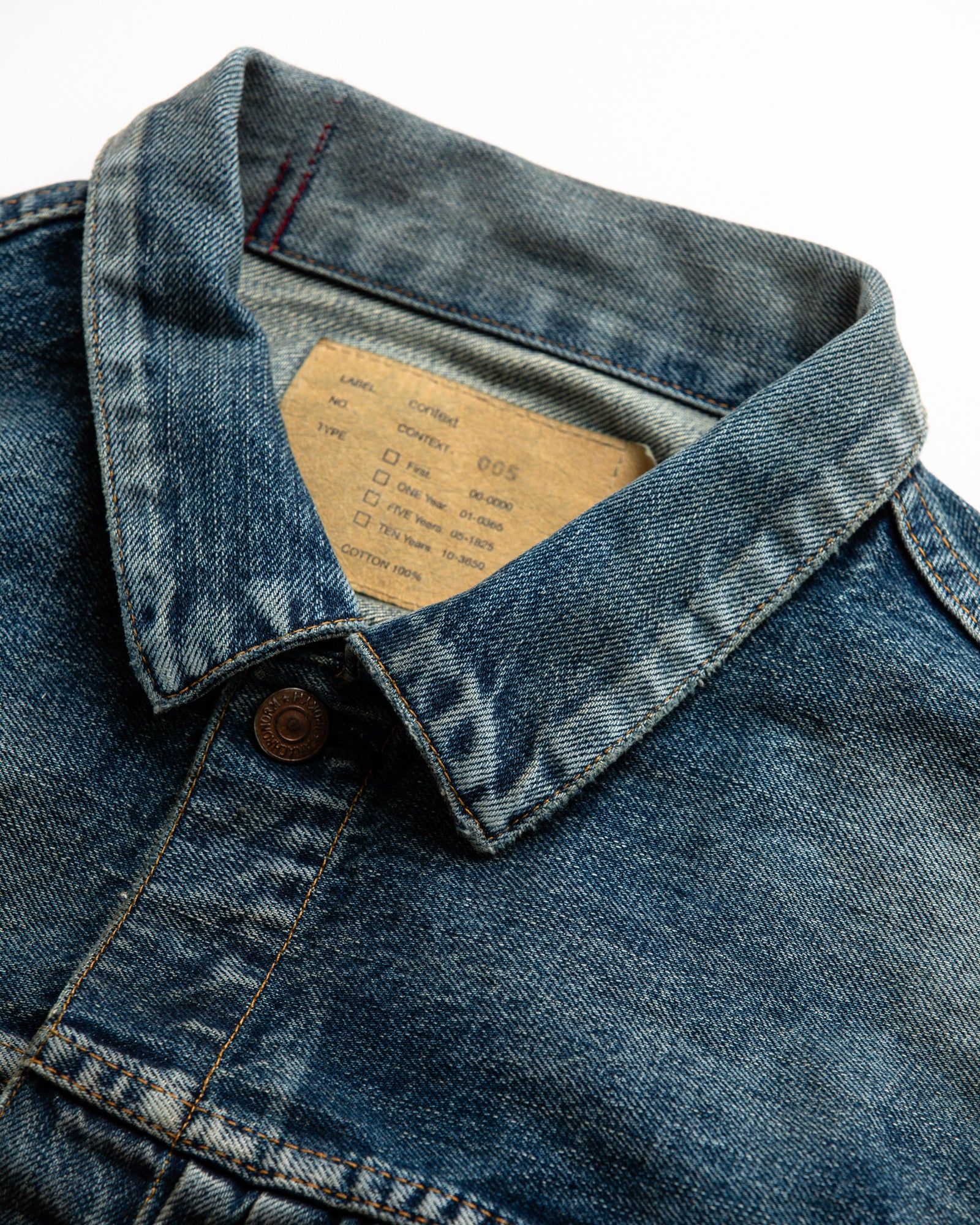 CONTEXT / FRONT TUCK DENIM REMAKED JACKET - INDIGO REMAKE