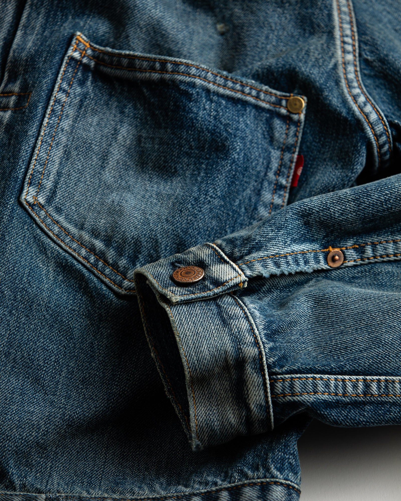 CONTEXT / FRONT TUCK DENIM REMAKED JACKET - INDIGO REMAKE