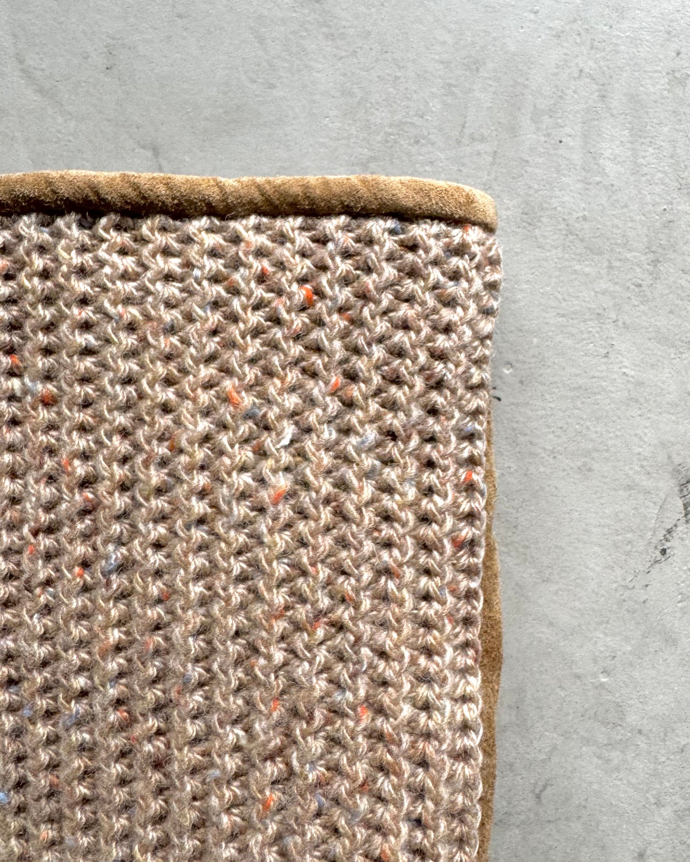 ANACHRONORM / Suede Knit Mix Glove by ISLAND KNIT WORKS - BEIGE