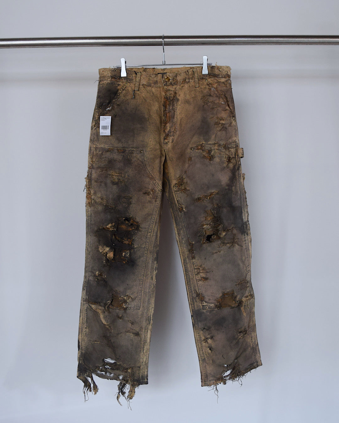 LES SIX / cluster bombed pants - beige