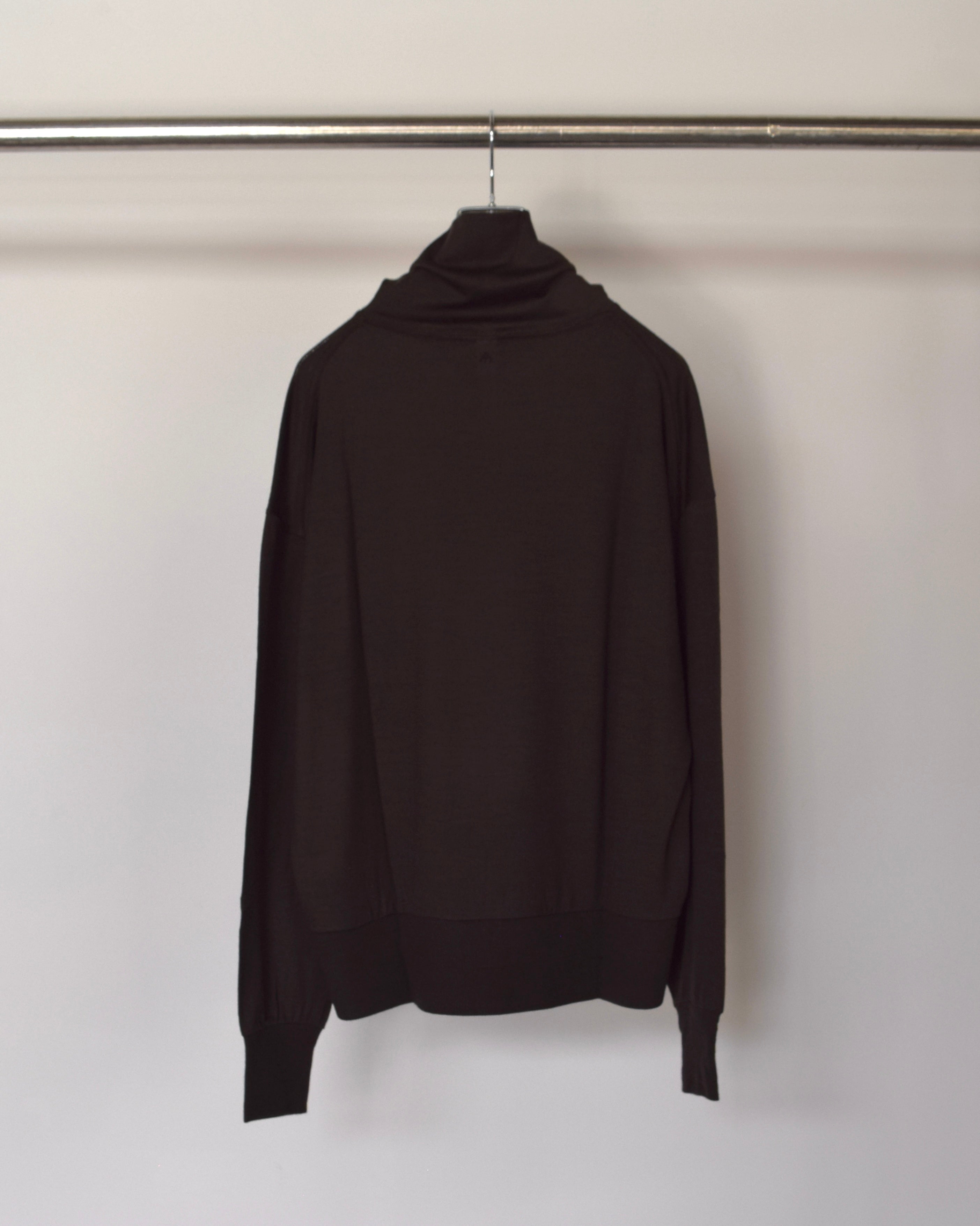 satou / "wool tokkuri long t-shirt" - brown