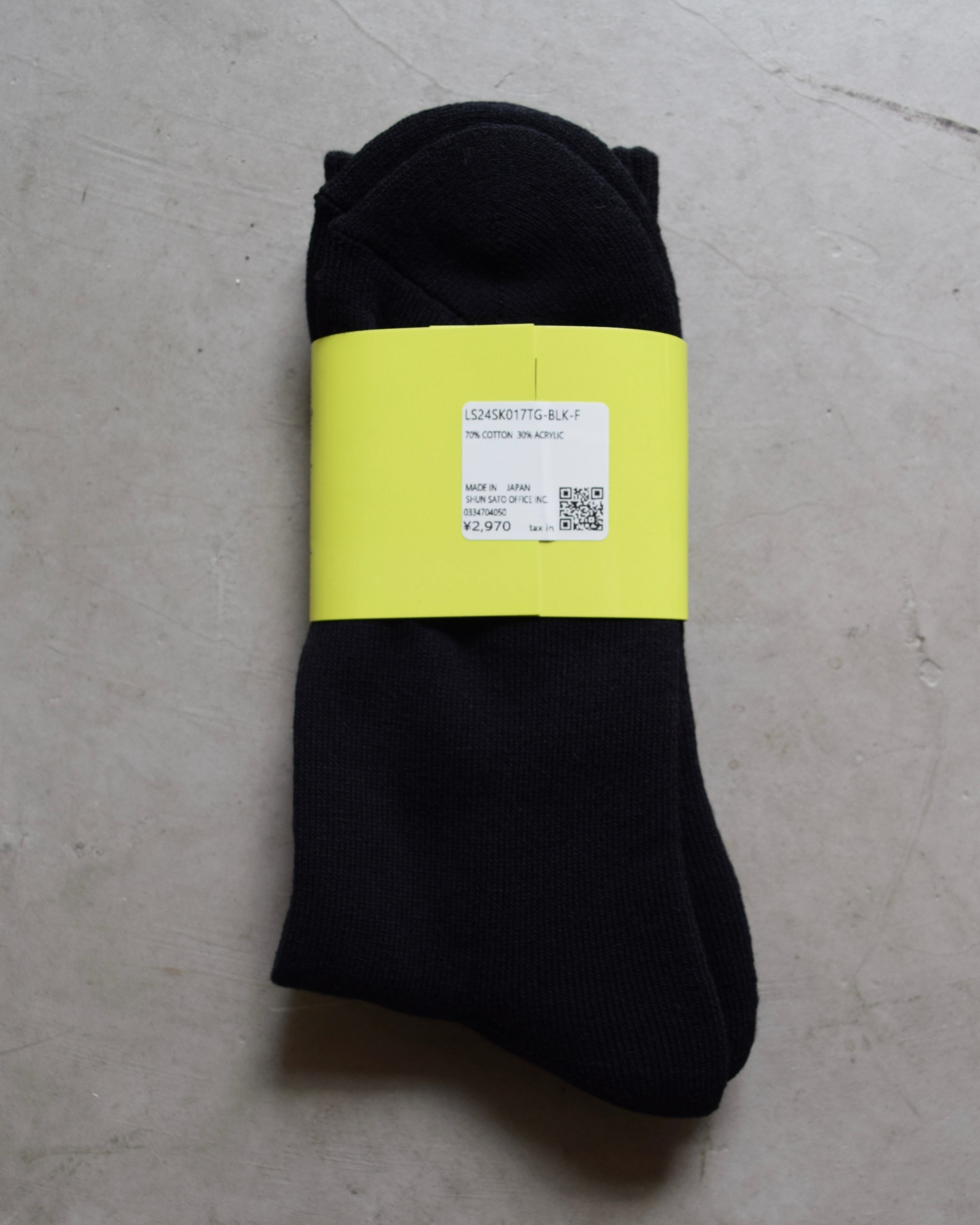 loosejoints / TOMOO GOKITA - "dance muzak" RIB SOCKS - BLACK