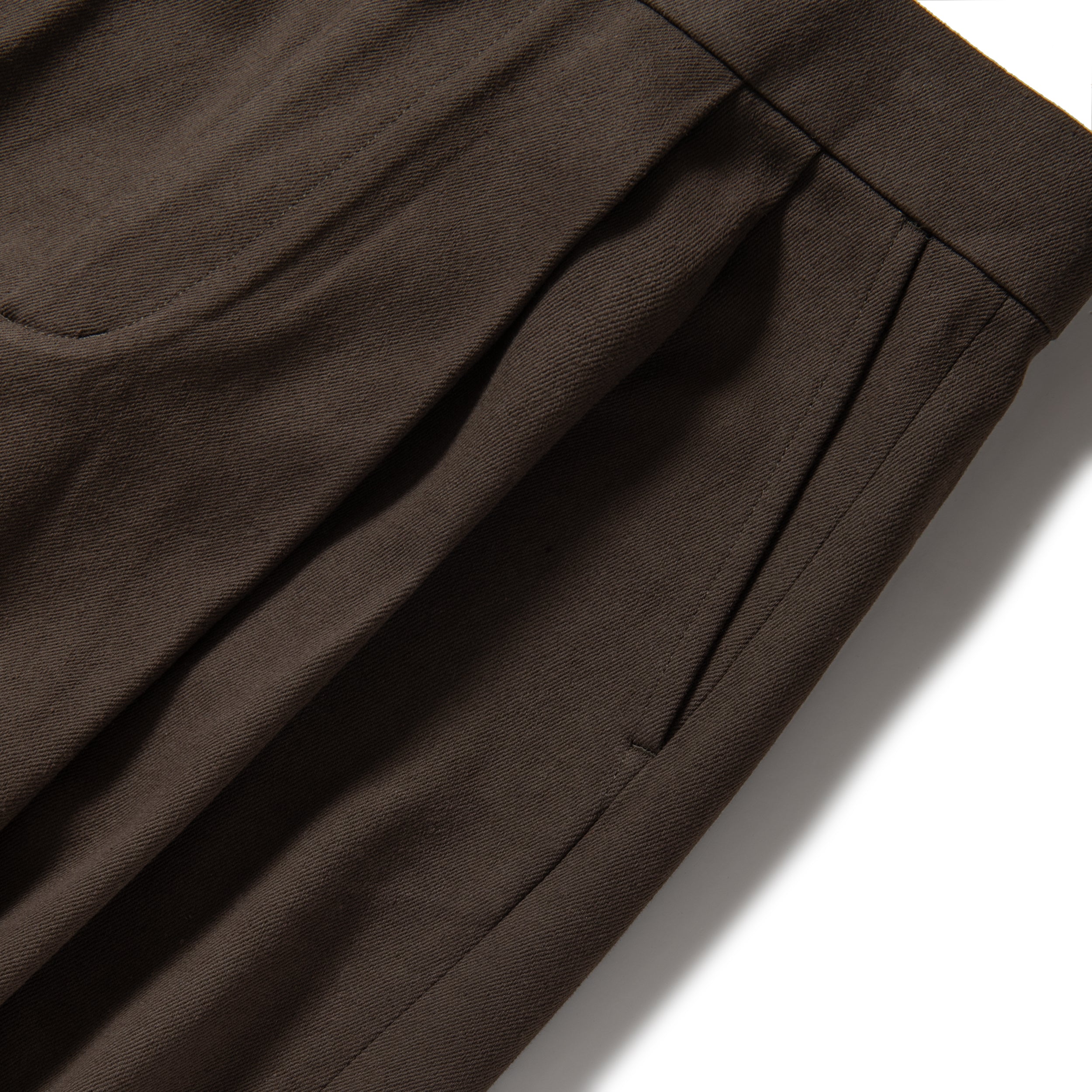 AMBER / WOOL TWILL PANTS - CAMEL