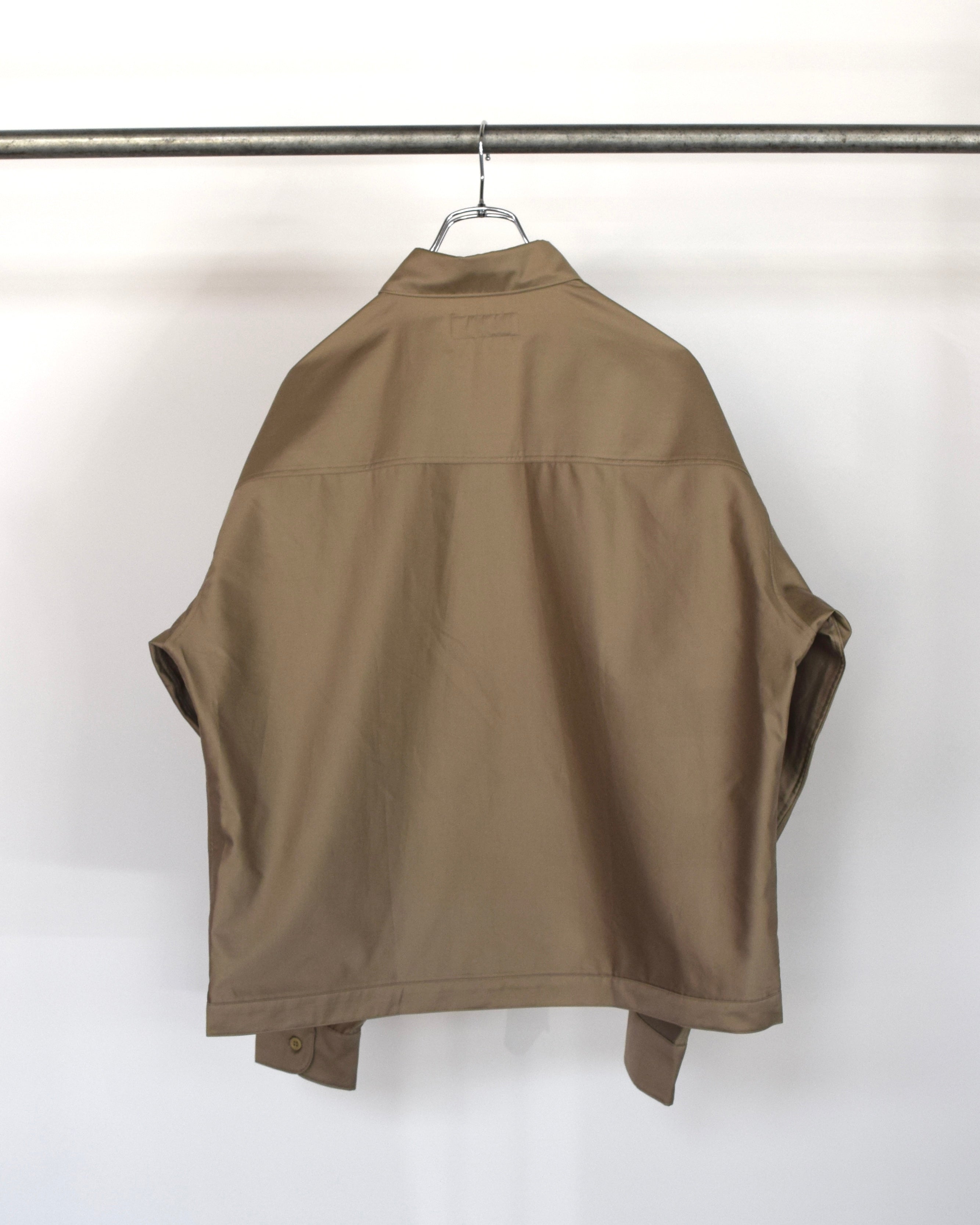 1000s thousands / CROPPED WORK SHIRT LS - STONE BROWN