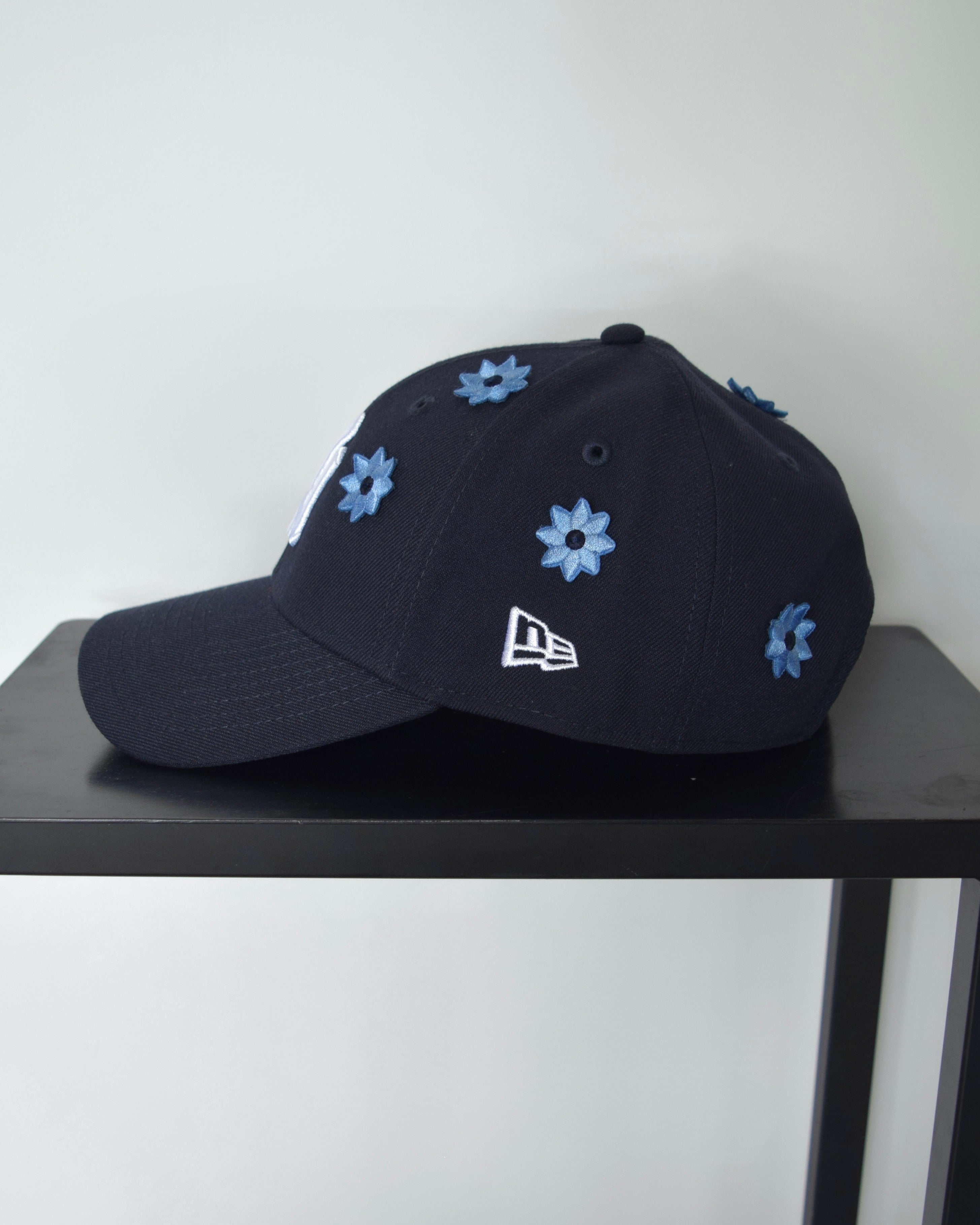 NICK GEAR / 3D Flower Cap INDIGO DYED - INDIGO×BLACK