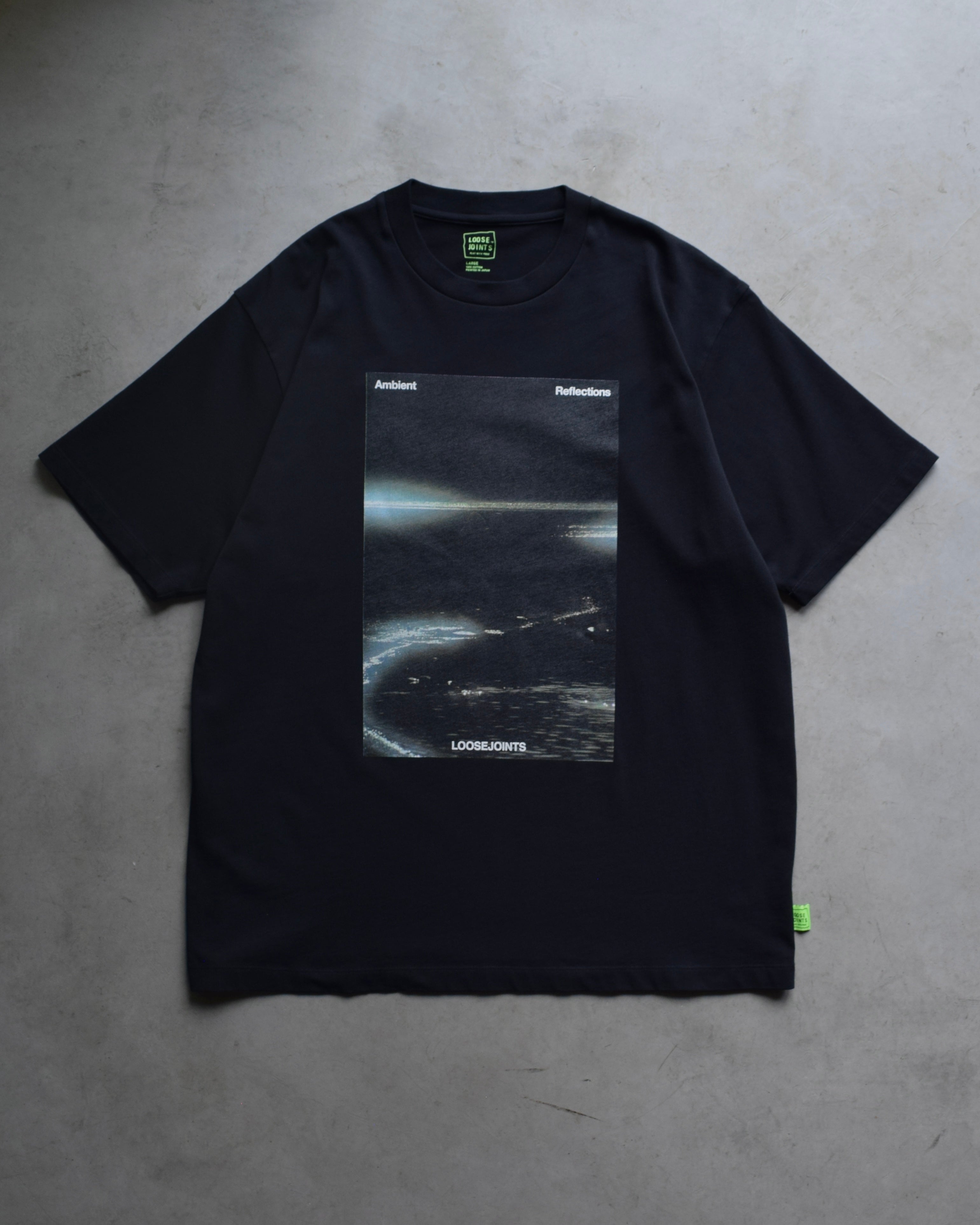 loosejoints / YUSHI ARIMURA - "Ambient Reflections" S/S TEE - BLACK