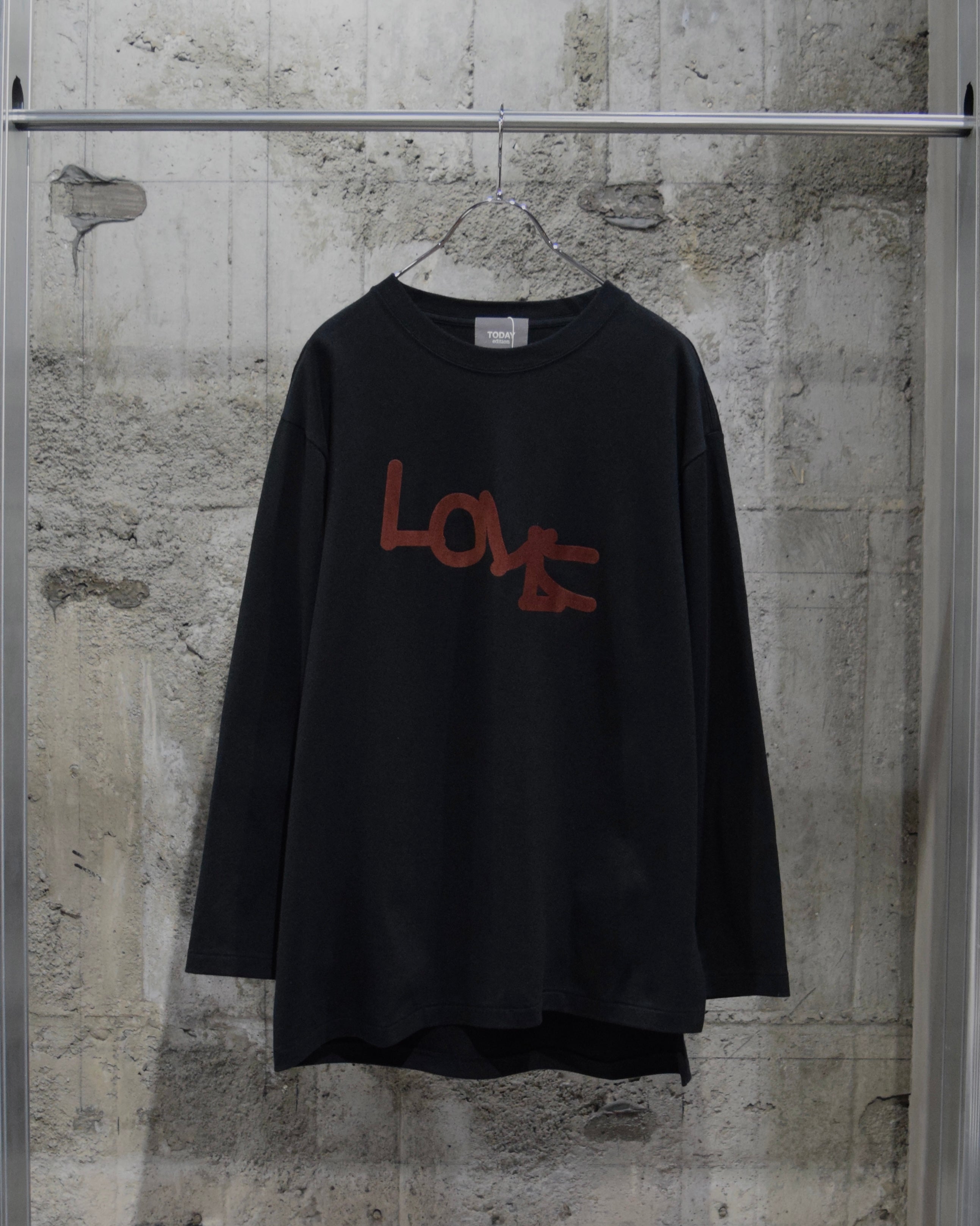 TODAY edition / "LOVE" MS Tee - BLACK