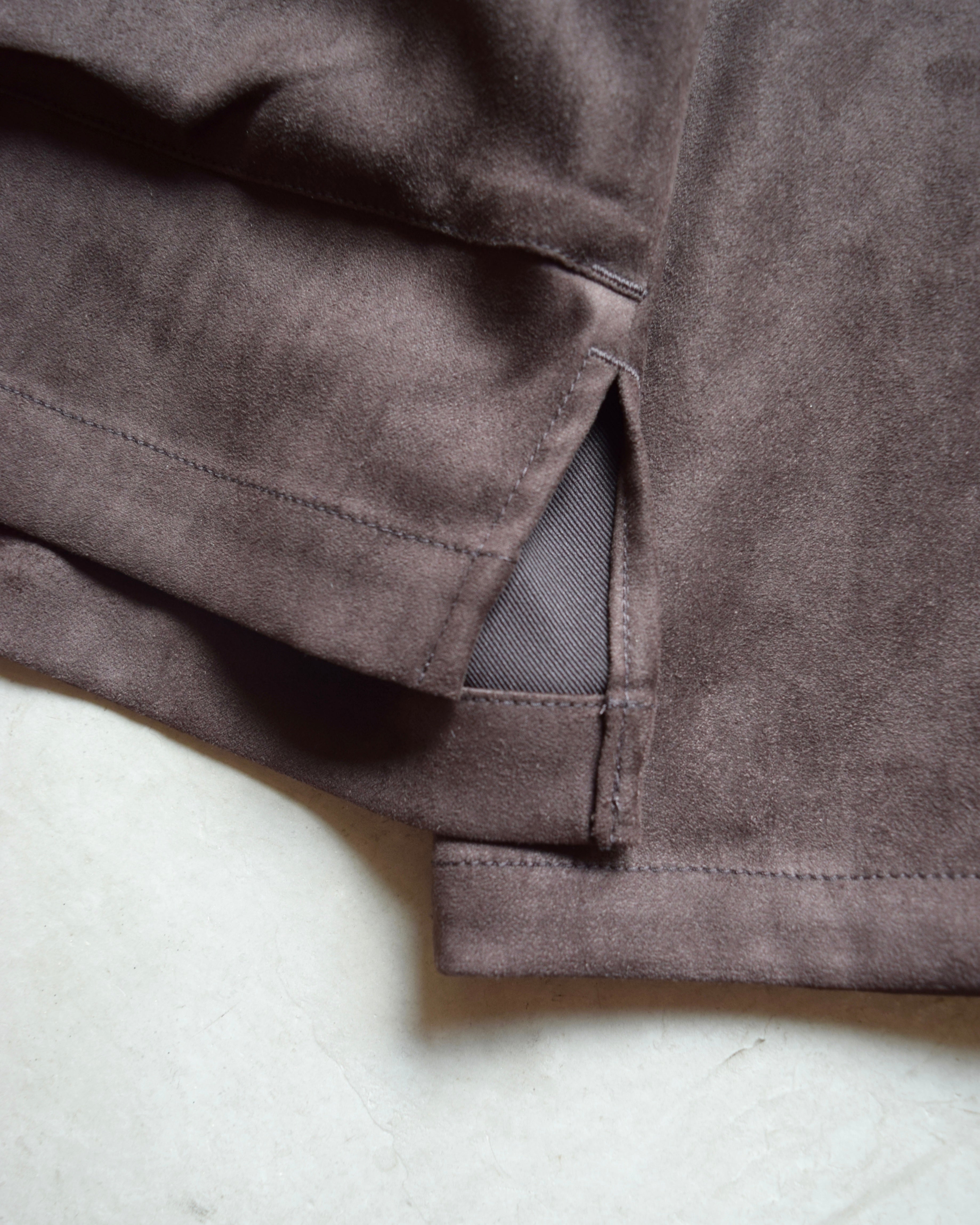 satou / "eco suede shirt blouson" - brown