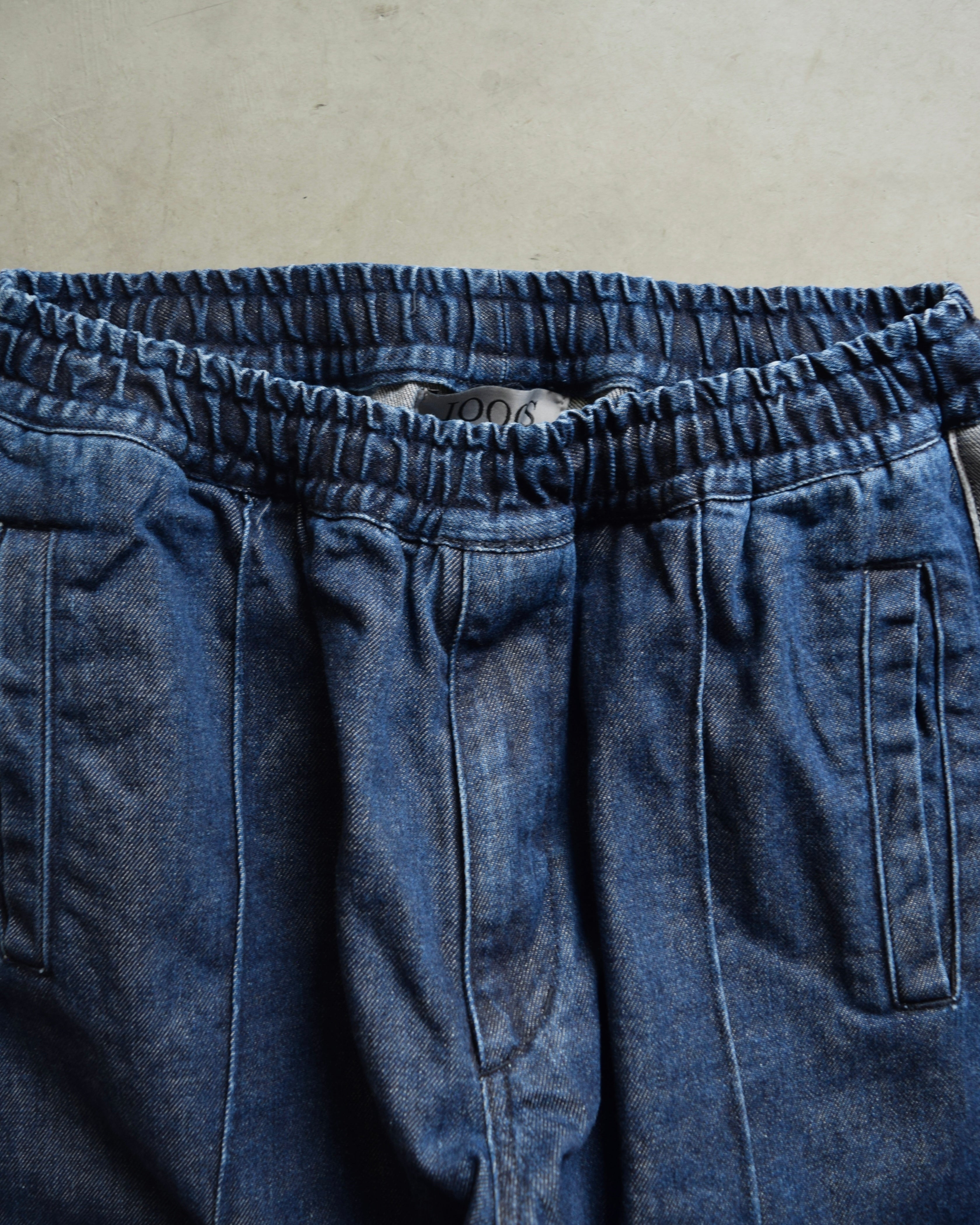 1000s thousands / SELVAGE DENIM TRACK PANTS - INDIGO WASH