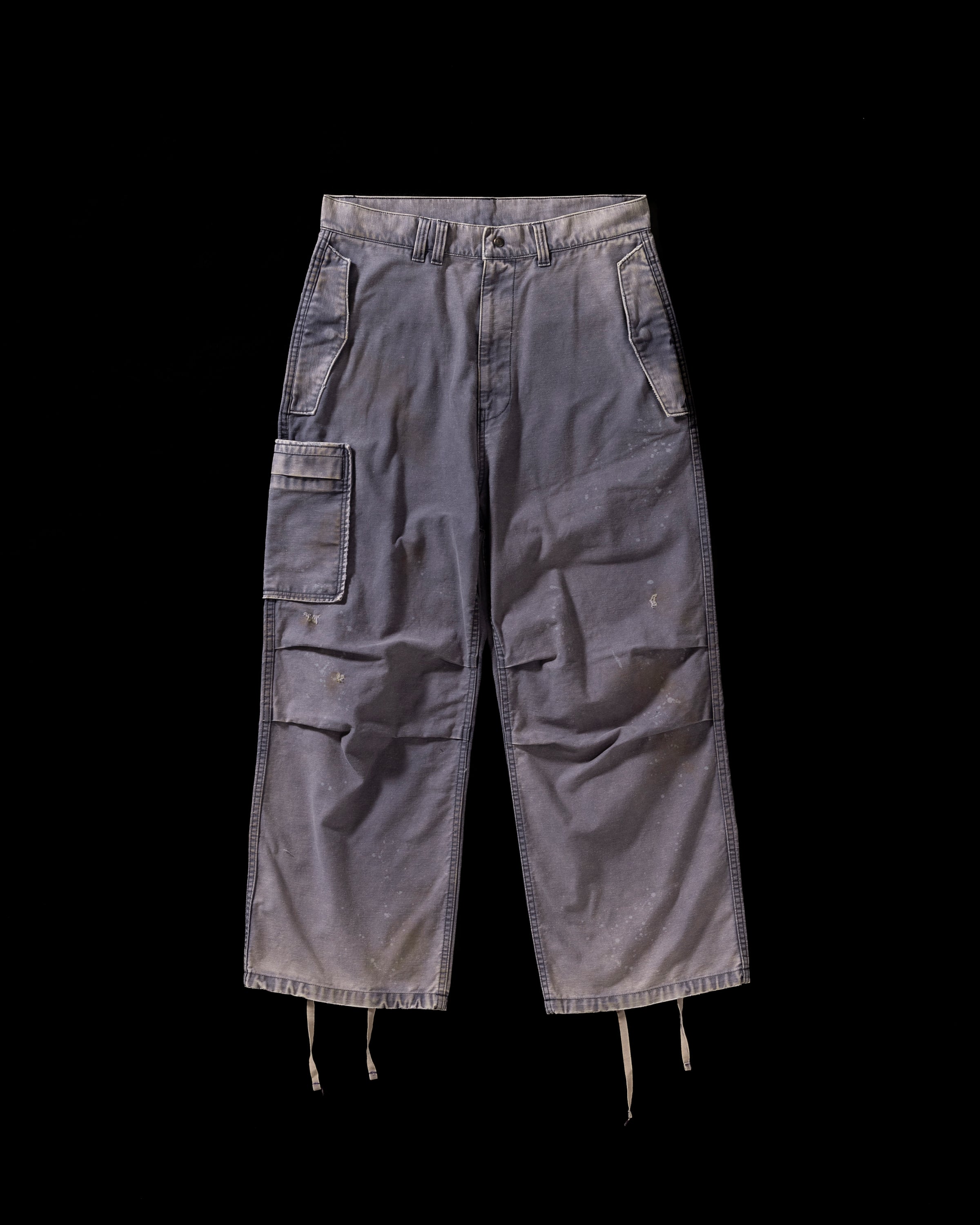 ANACHRONORM / BACK SATIN AGING MILITARY FLAP PANTS NAVY