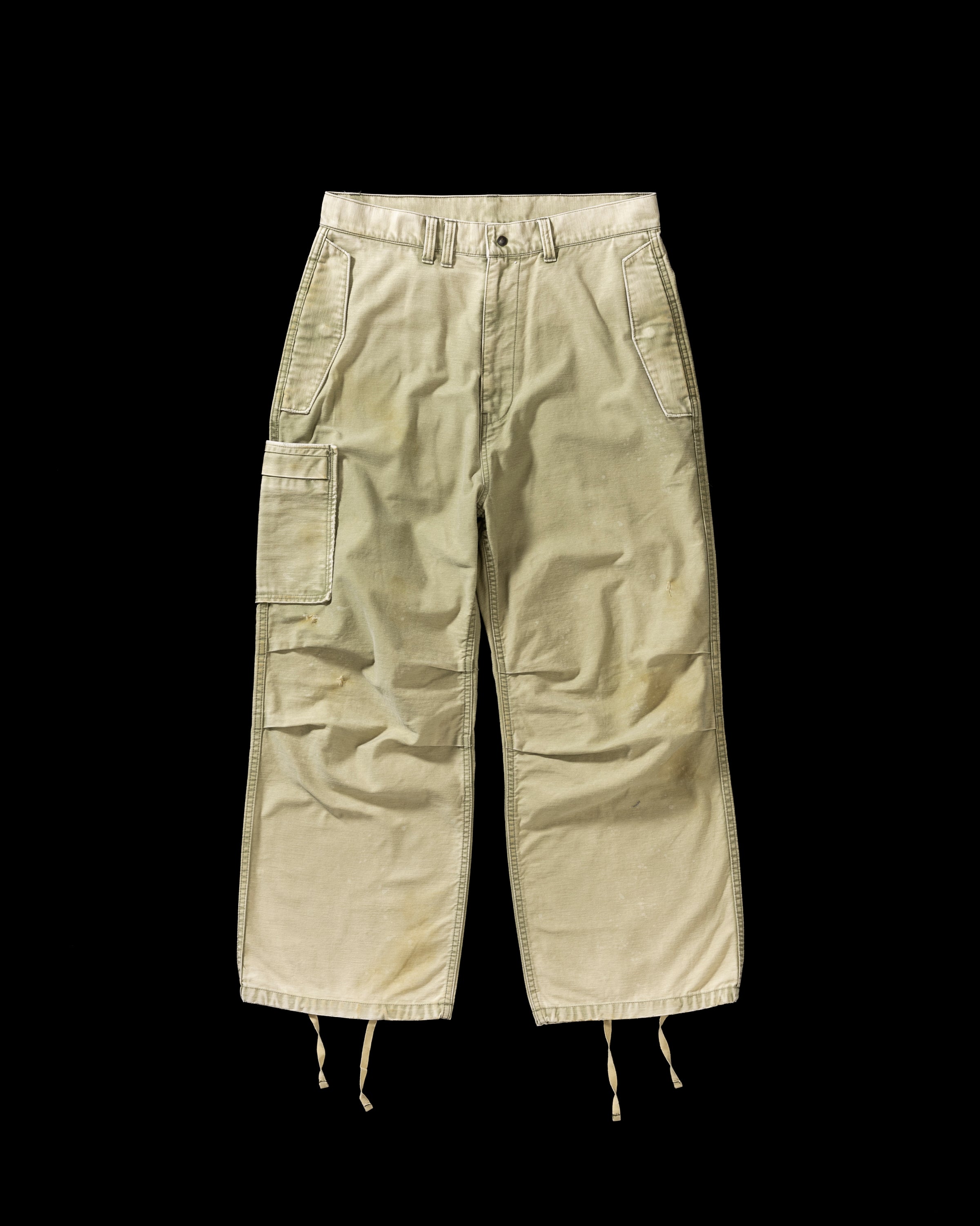 ANACHRONORM / BACK SATIN AGING MILITARY FLAP PANTS OLIVE