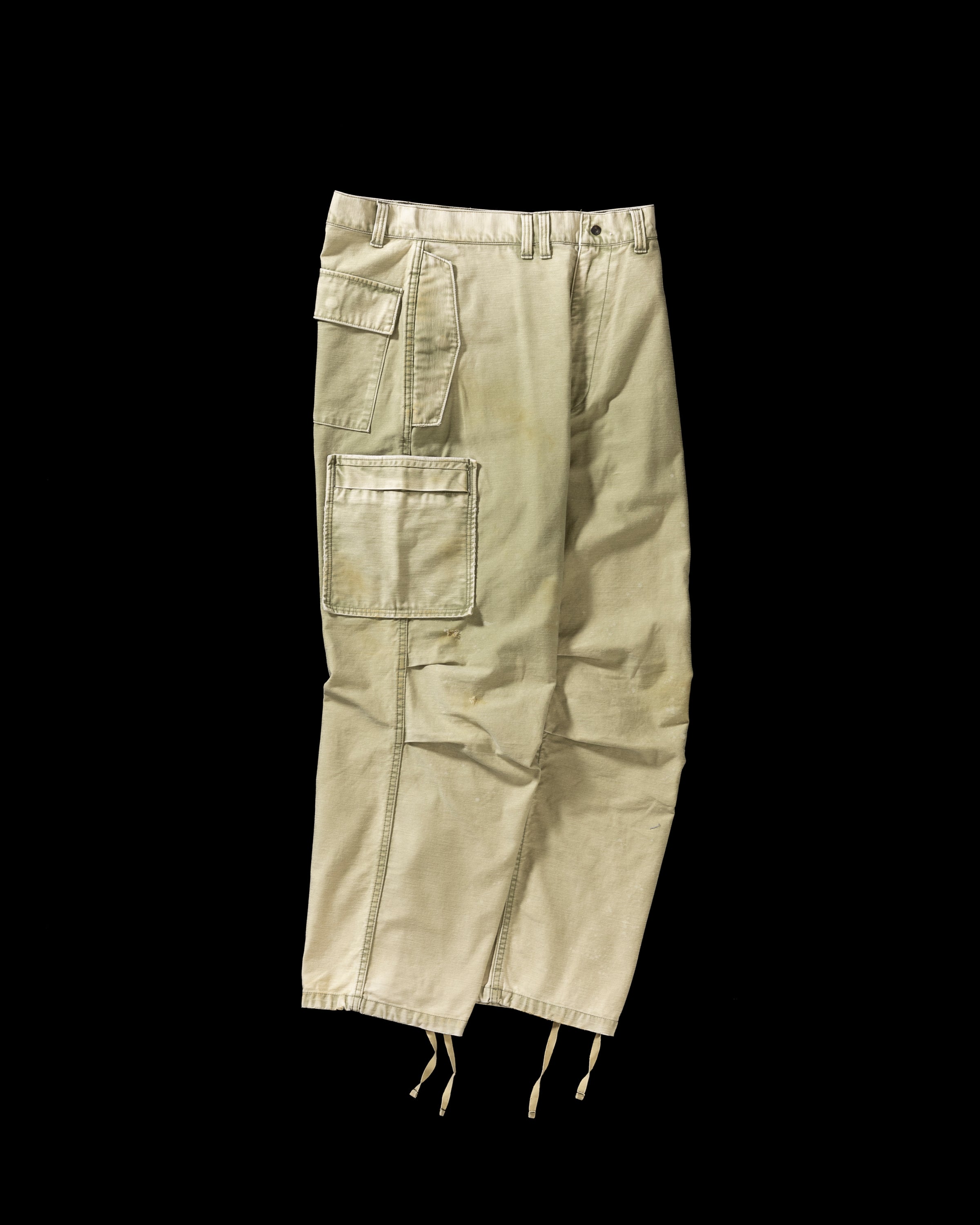 ANACHRONORM / BACK SATIN AGING MILITARY FLAP PANTS OLIVE