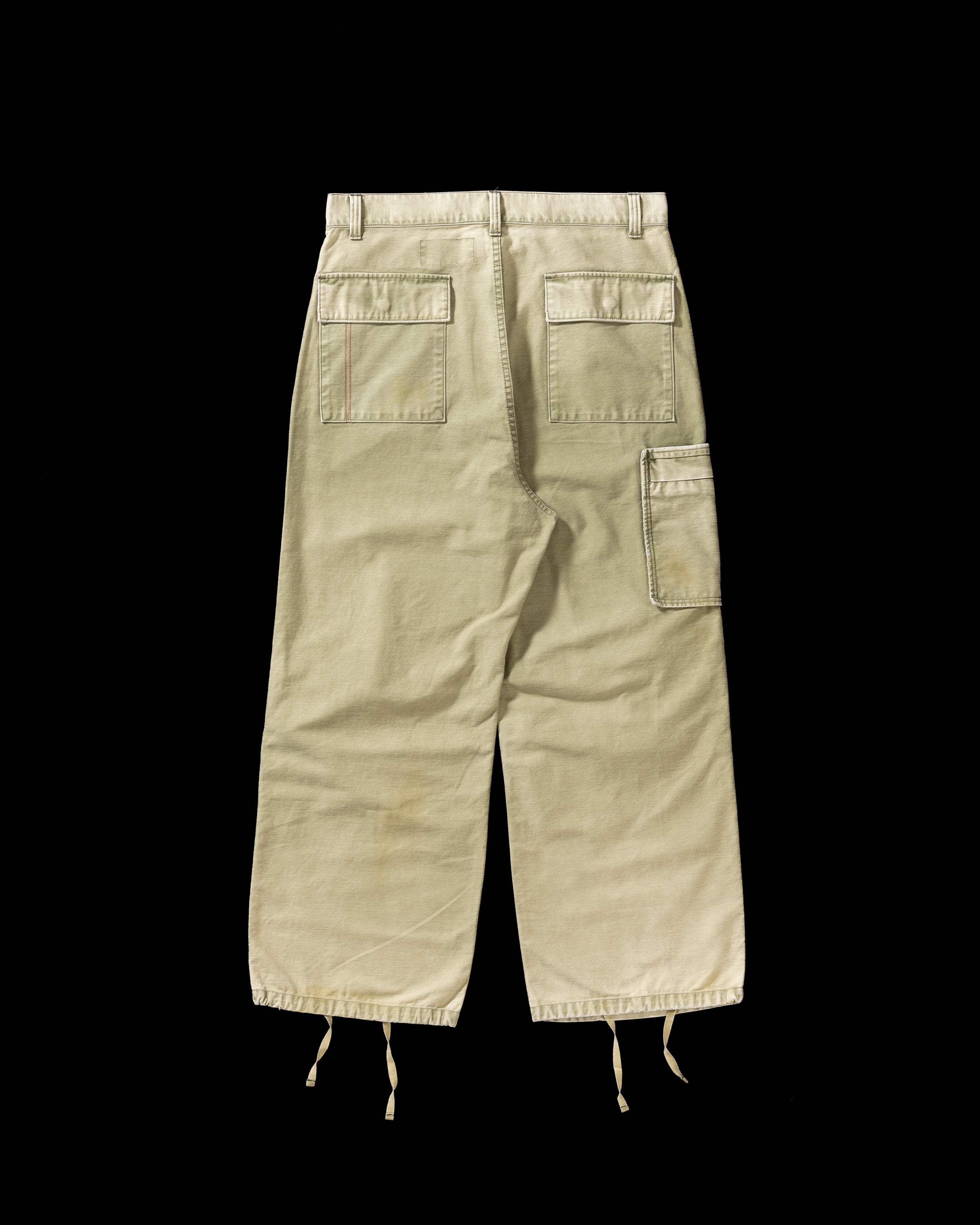 ANACHRONORM / BACK SATIN AGING MILITARY FLAP PANTS OLIVE