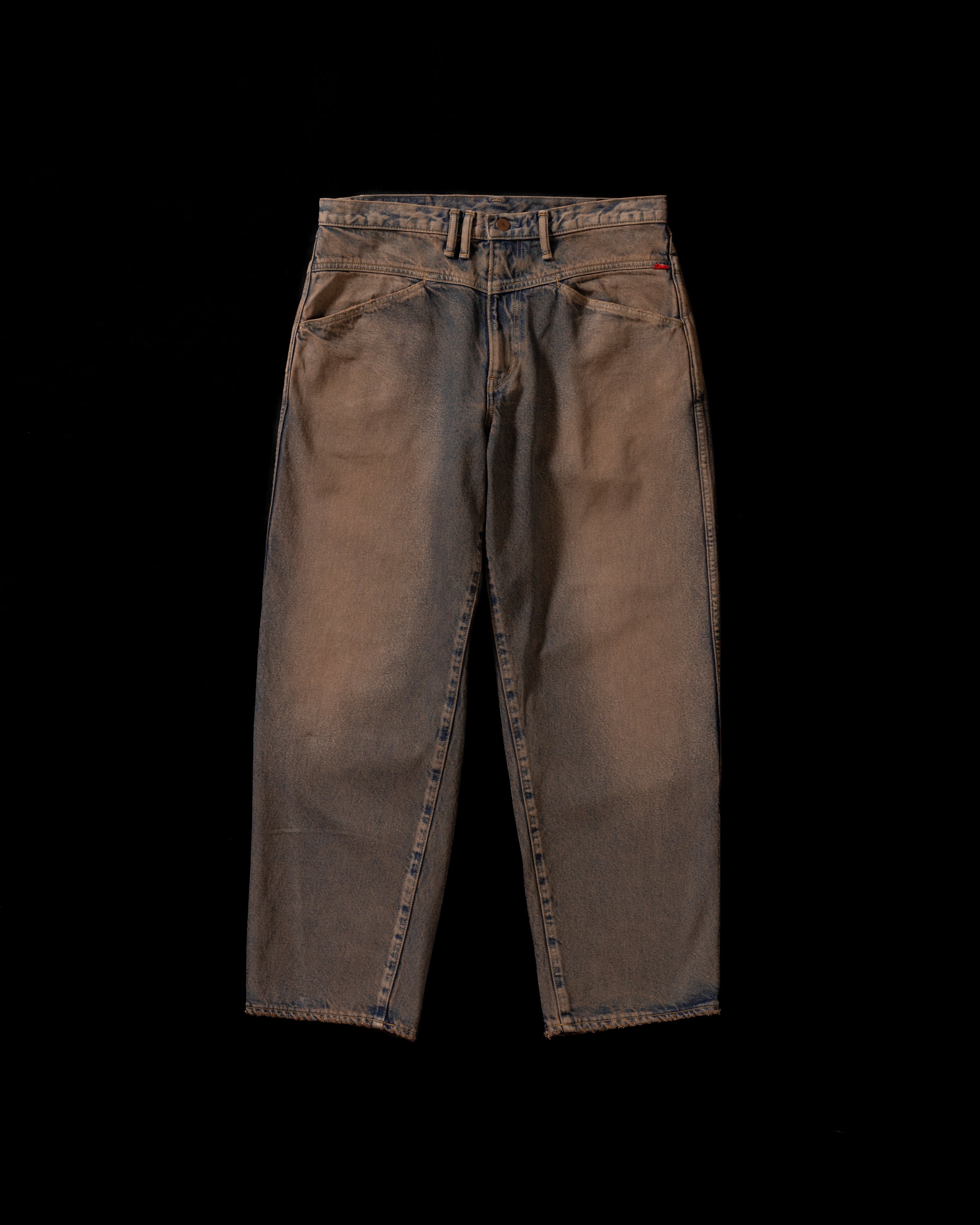 ANACHRONORM / COLOR DYED FRONT YORK DENIM PANTS - INDIGO×BROWN