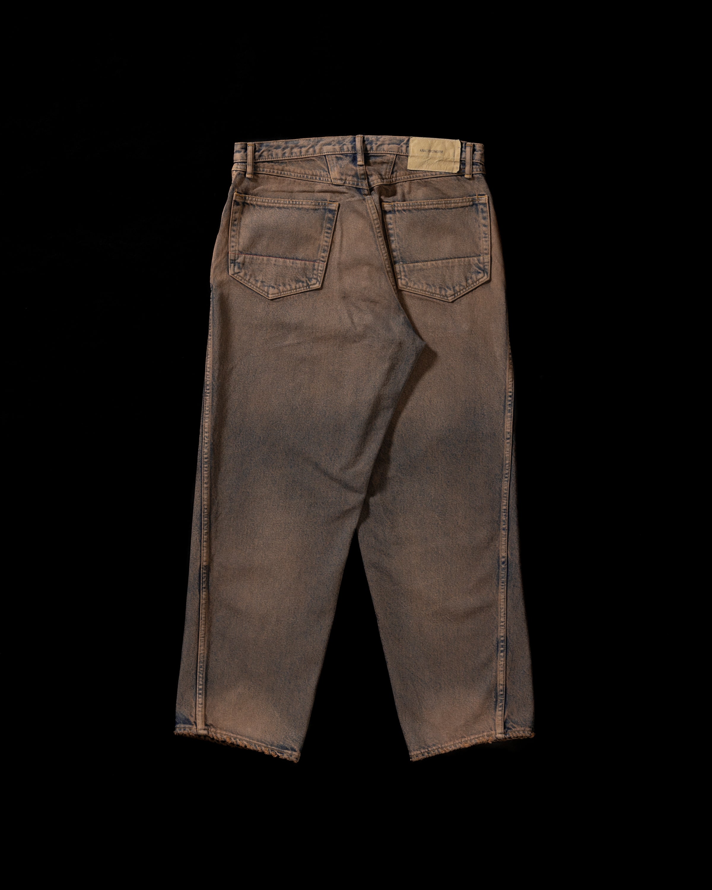 ANACHRONORM / COLOR DYED FRONT YORK DENIM PANTS - INDIGO×BROWN