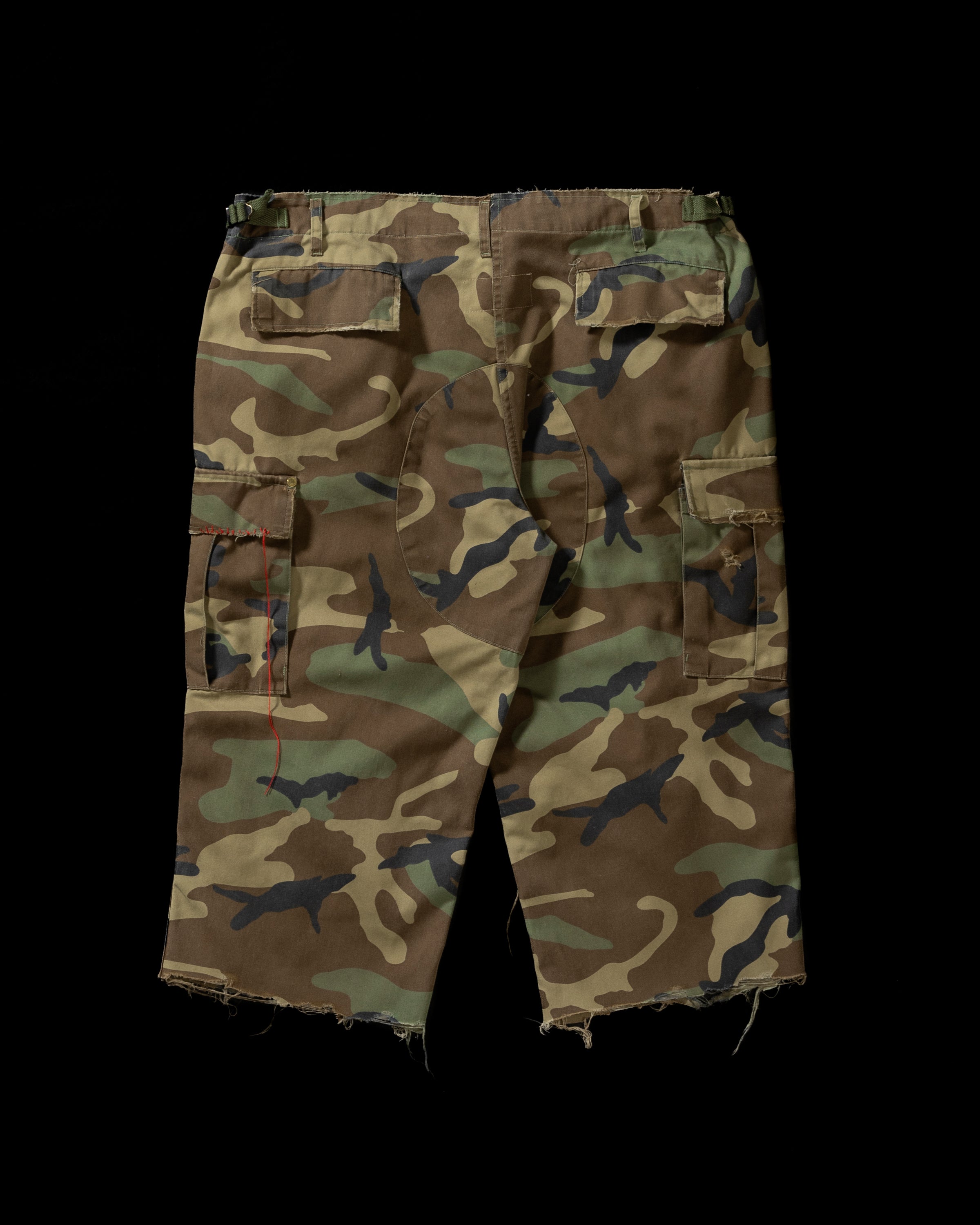ANACHRONORM / CUT-OFF HARD DAMAGED B.D.U CAMO PANTS - WOODLAND