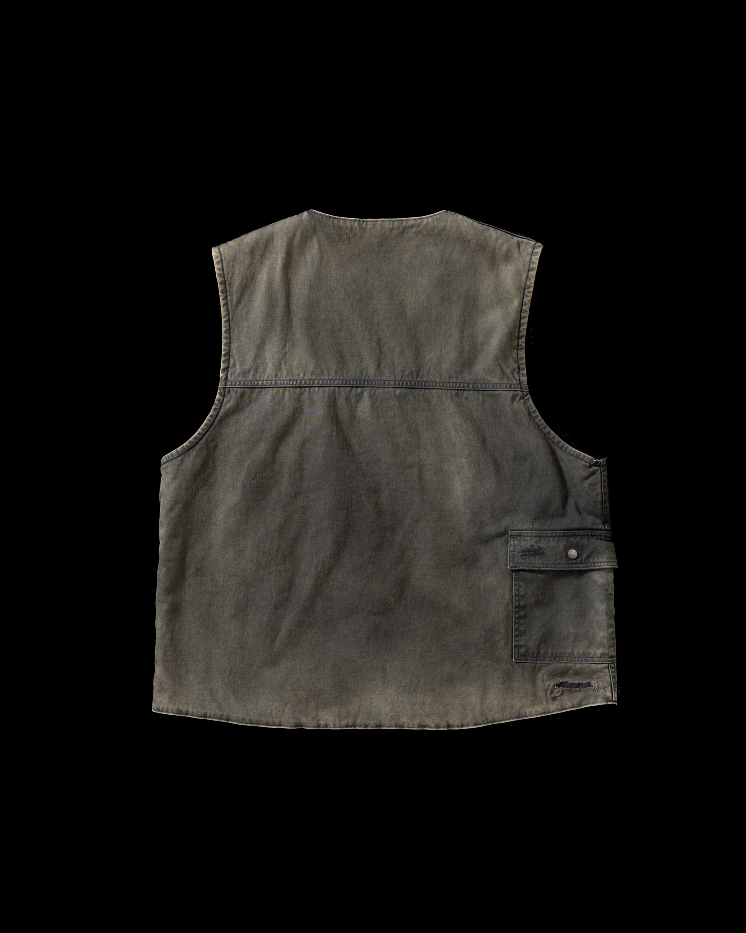 ANACHRONORM / REMAKED REVERSIBLE DUCK VEST - BLACK