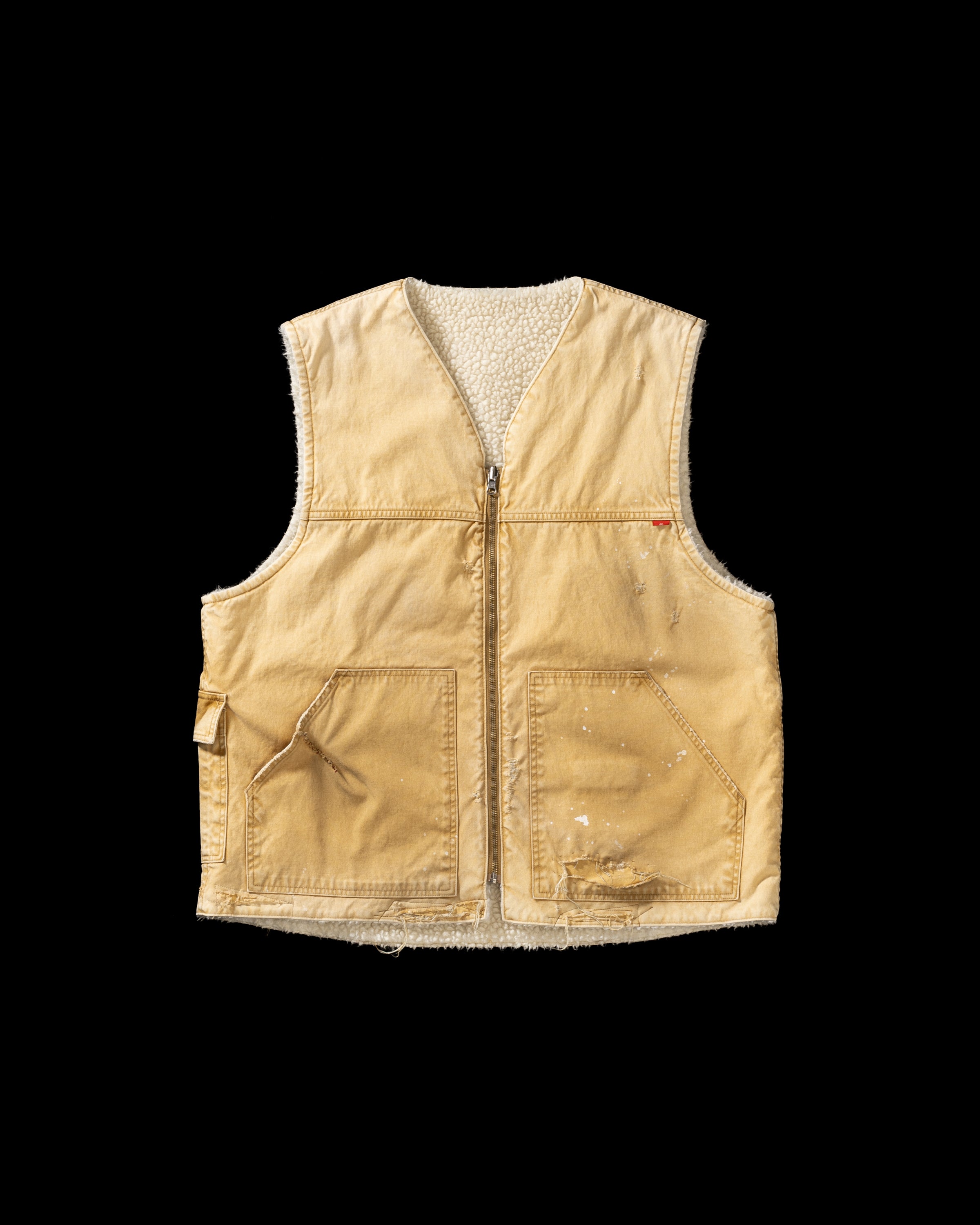 ANACHRONORM / REMAKED REVERSIBLE DUCK VEST - YELLOW OCHER