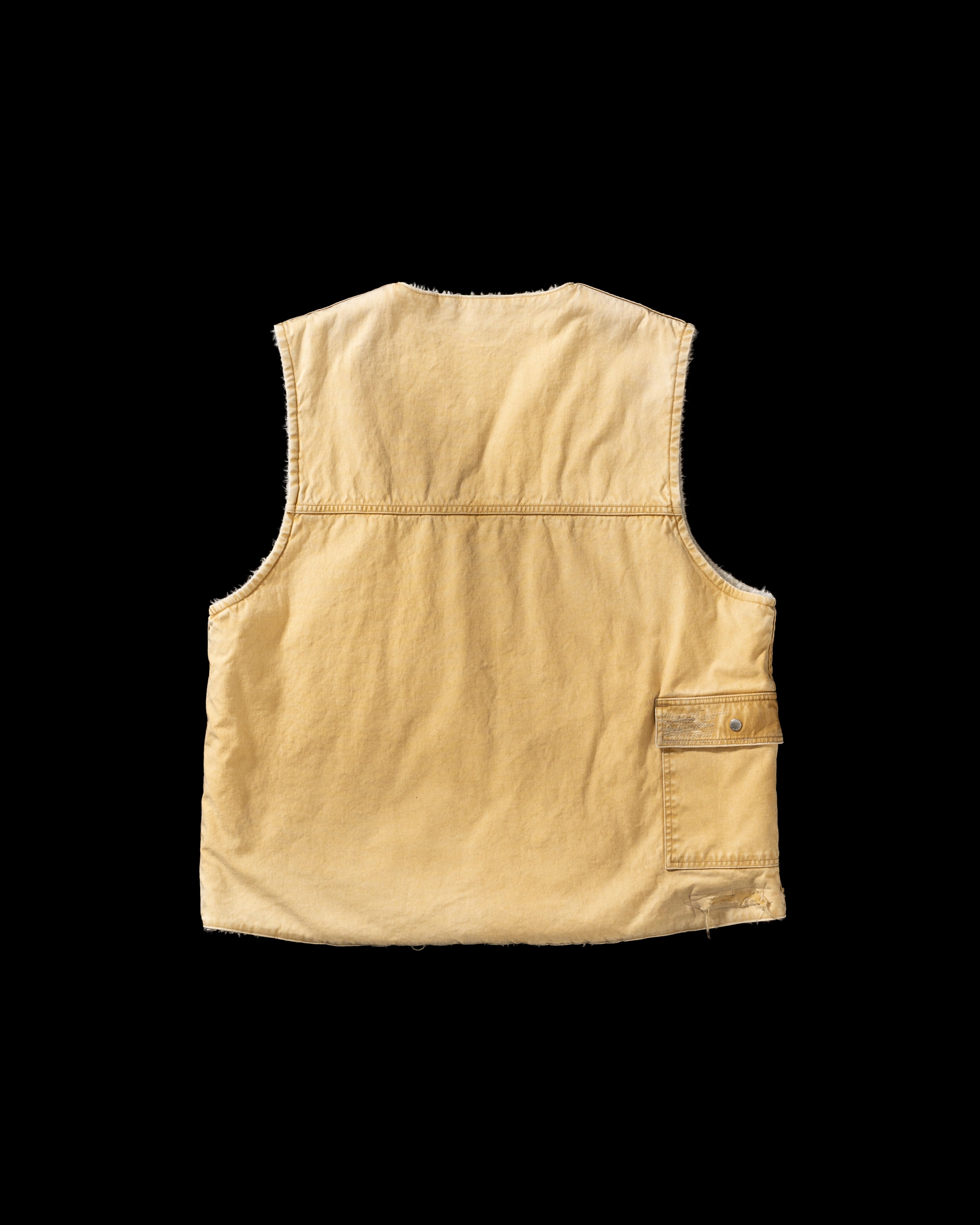 ANACHRONORM / REMAKED REVERSIBLE DUCK VEST - YELLOW OCHER