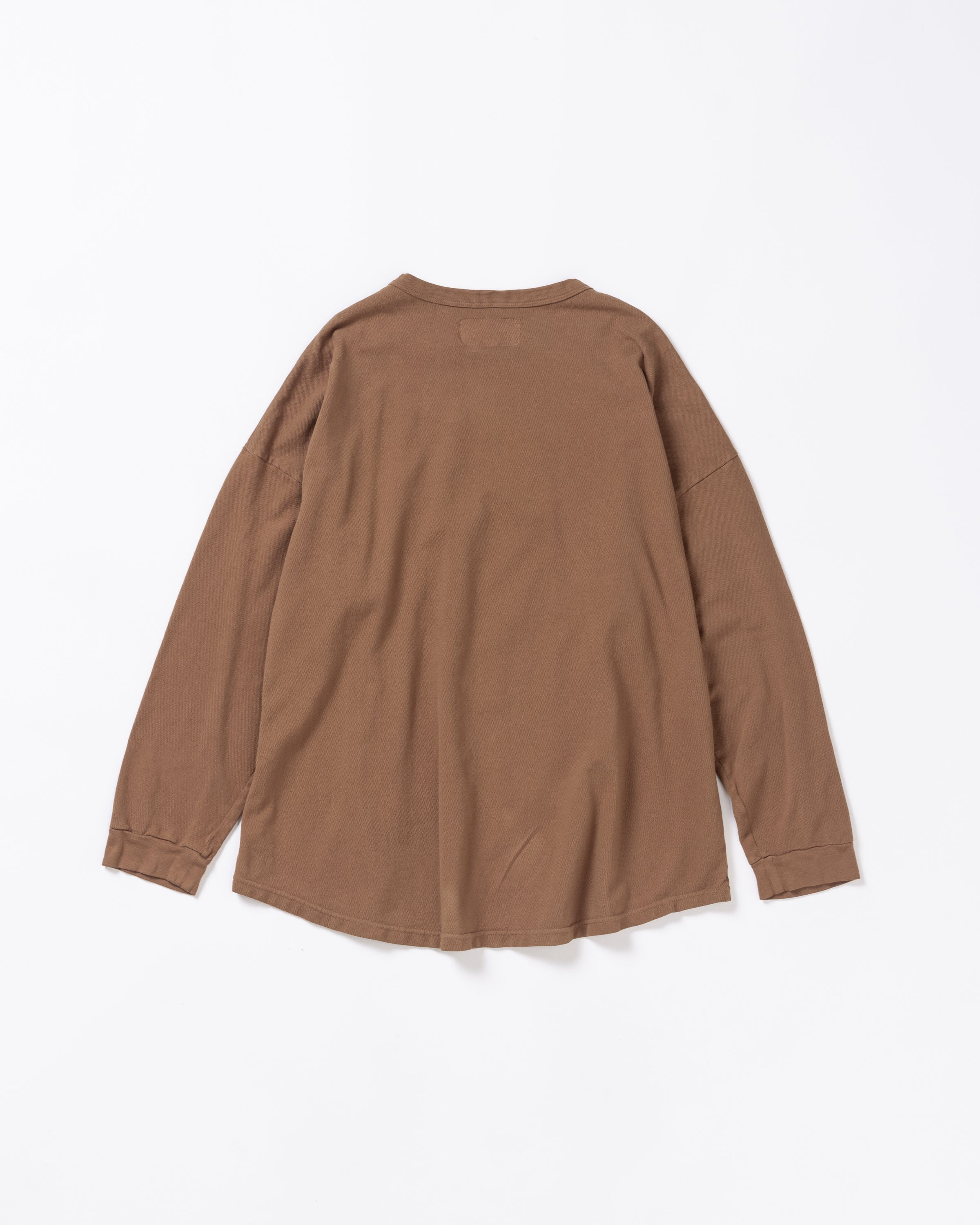 ANACHRONORM / MOSS STITCH POCKET L/S T-S - BROWN