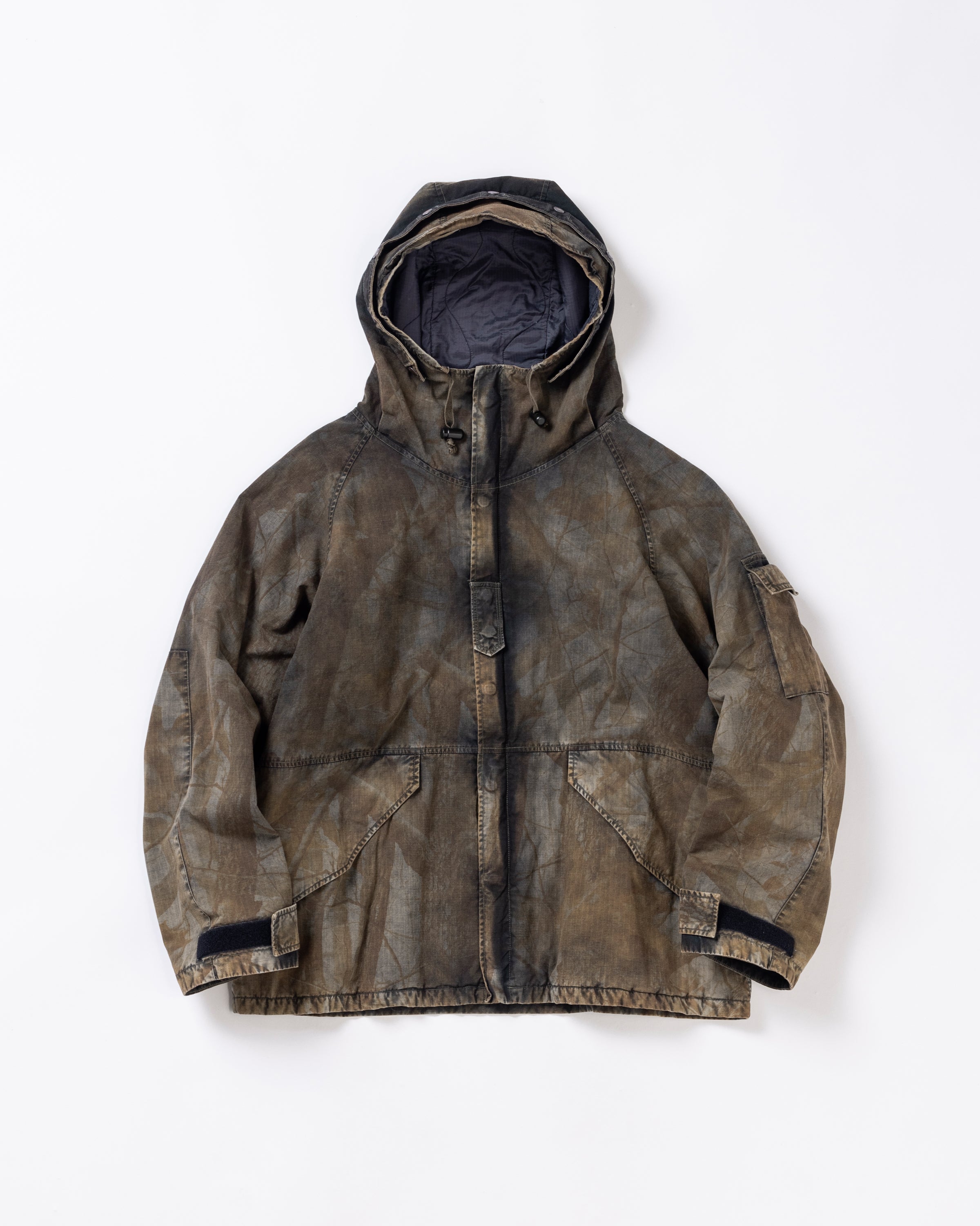 ANACHRONORM / SULFUR DYED RIPSTOP REALTREE ECWCS TYPE PARKA JACKET SULFUR BLACK