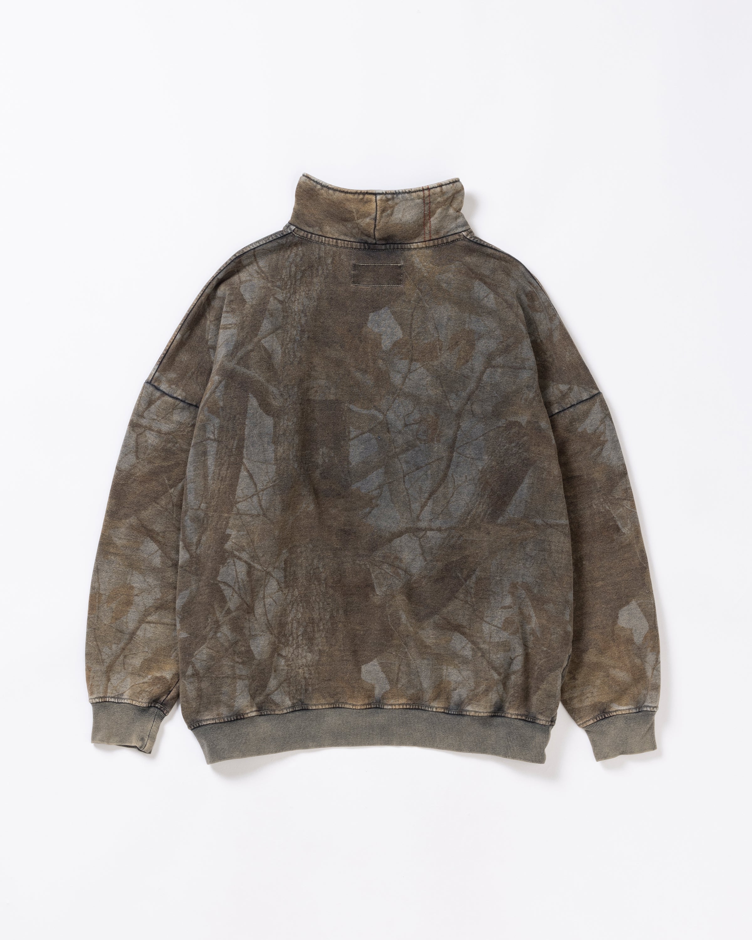 ANACHRONORM / SULFUR DYED REALTREE HALF ZIP SWEAT - SULFUR BLACK