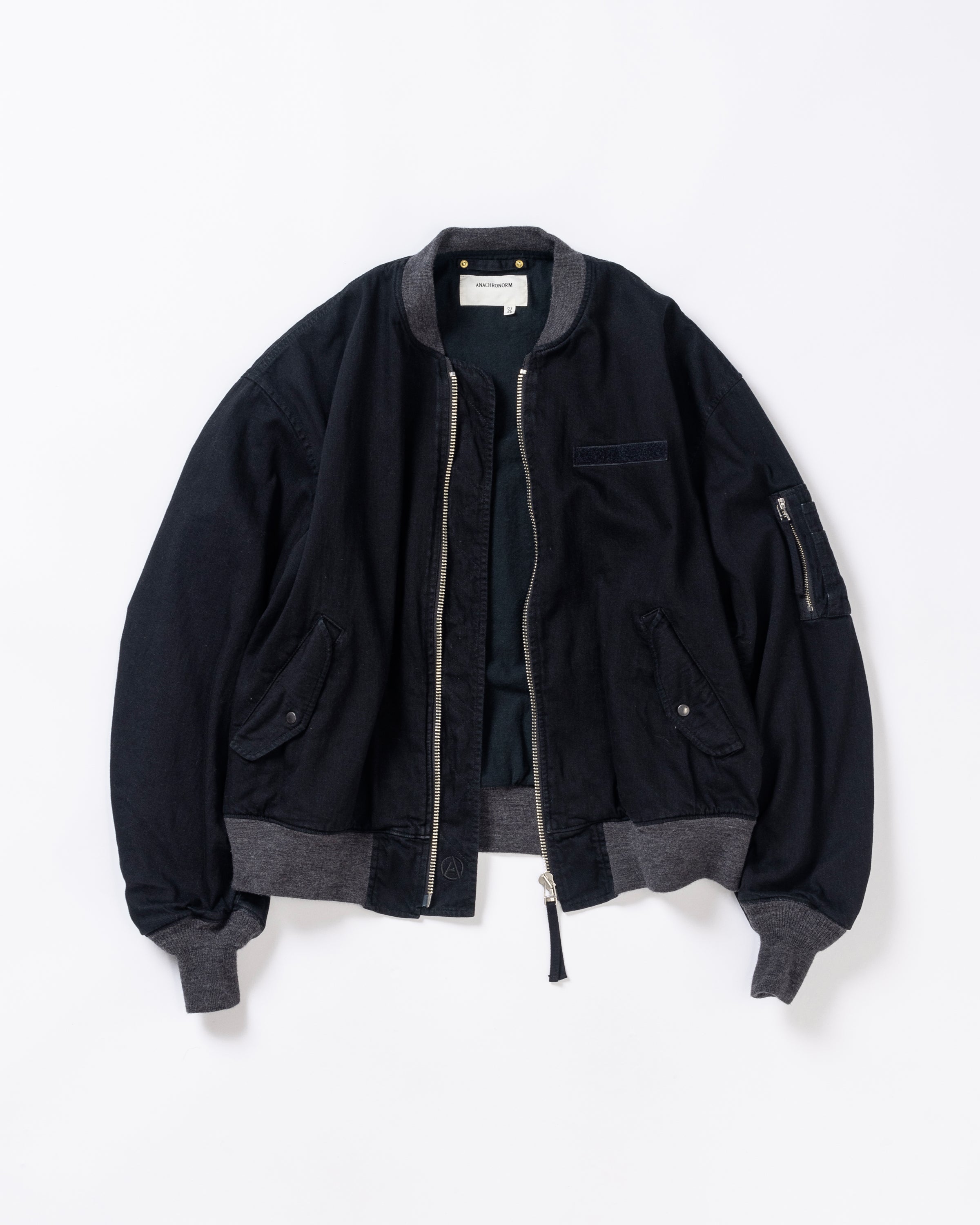 ANACHRONORM /DUAL DENIM MA-1 BLACK