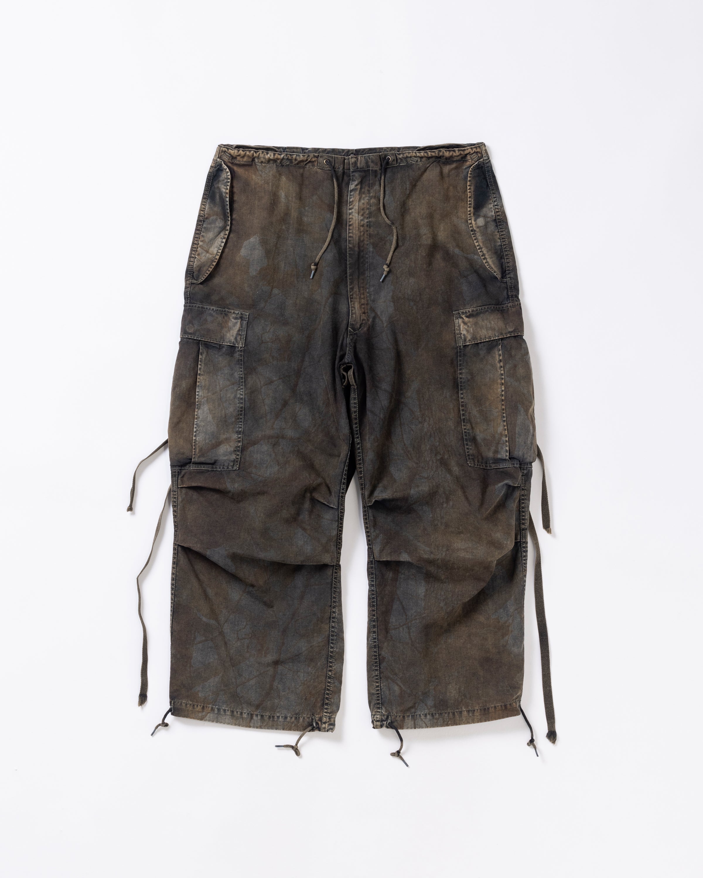 ANACHRONORM / SULFUR DYED RIPSTOP REALTREE M-51 TYPE FIELD OVER PANTS - SULFUR BLACK