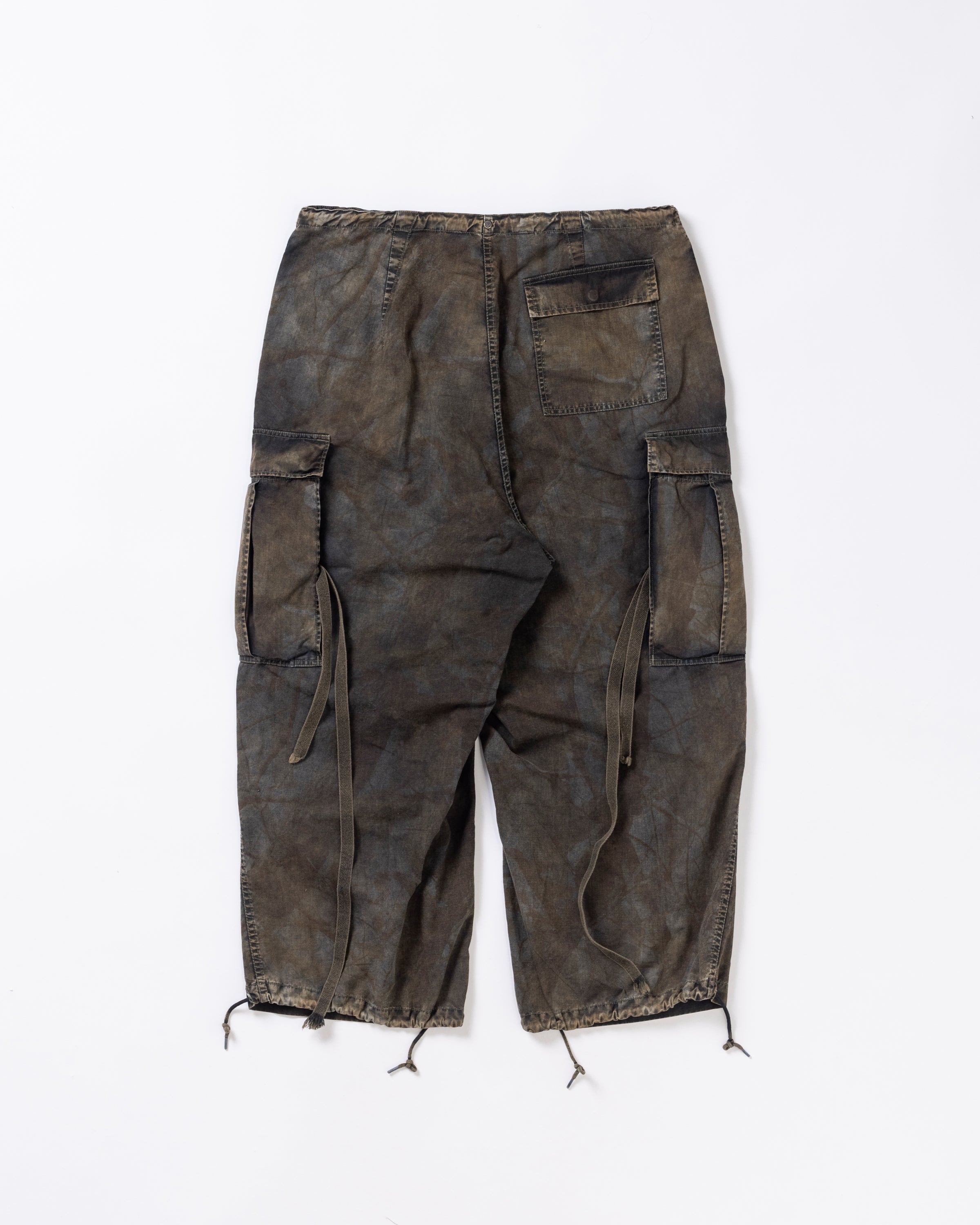 ANACHRONORM / SULFUR DYED RIPSTOP REALTREE M-51 TYPE FIELD OVER PANTS - SULFUR BLACK