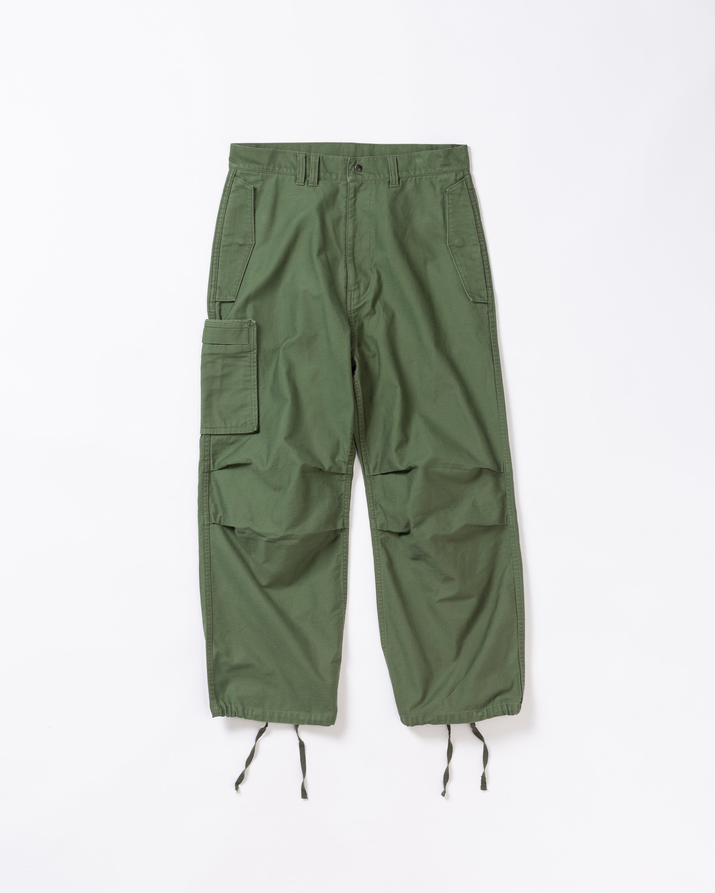 ANACHRONORM / BACK SATIN MILITARY FLAP PANTS OLIVE